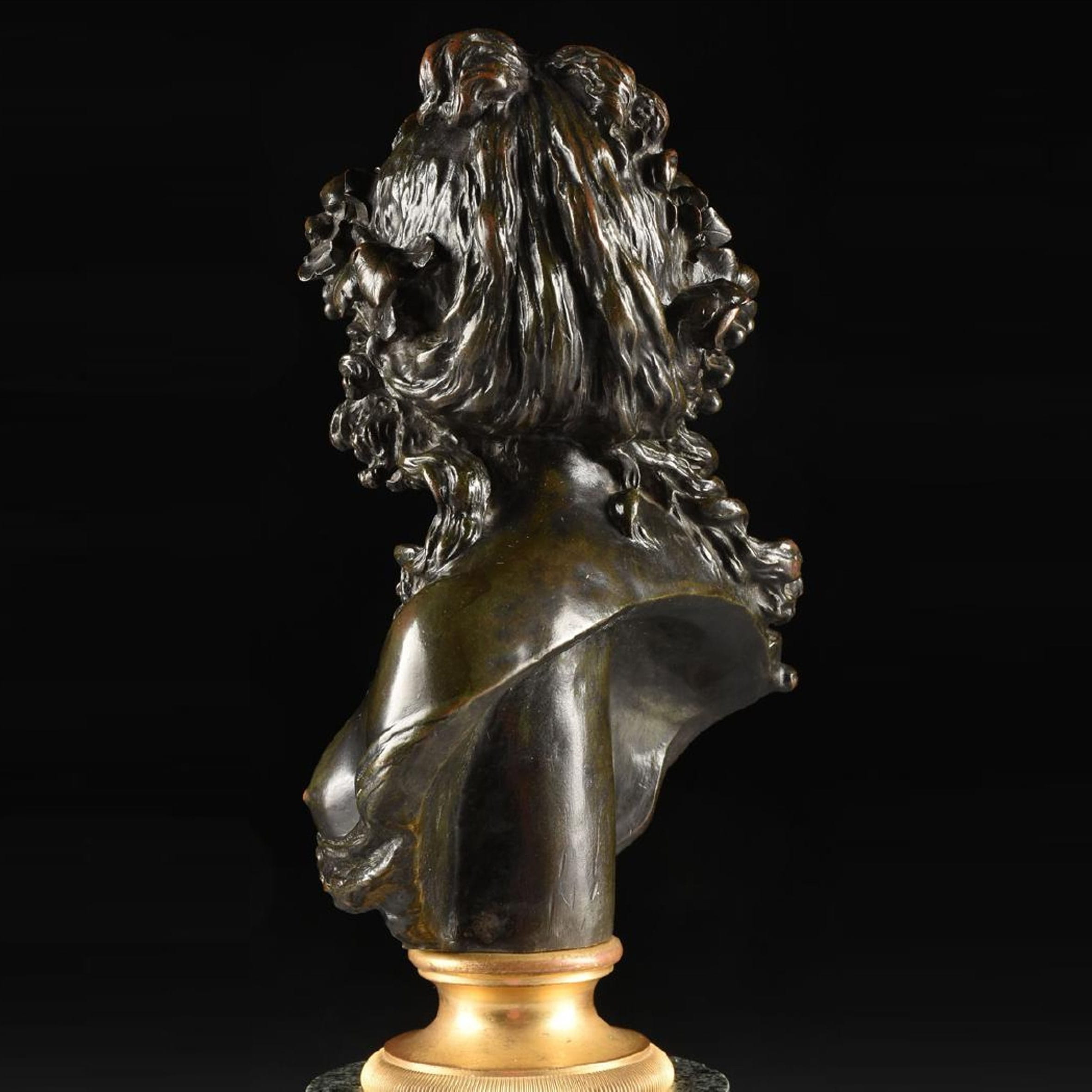 A Pair of Patinated Bronze Busts of Bacchantes - Image 6