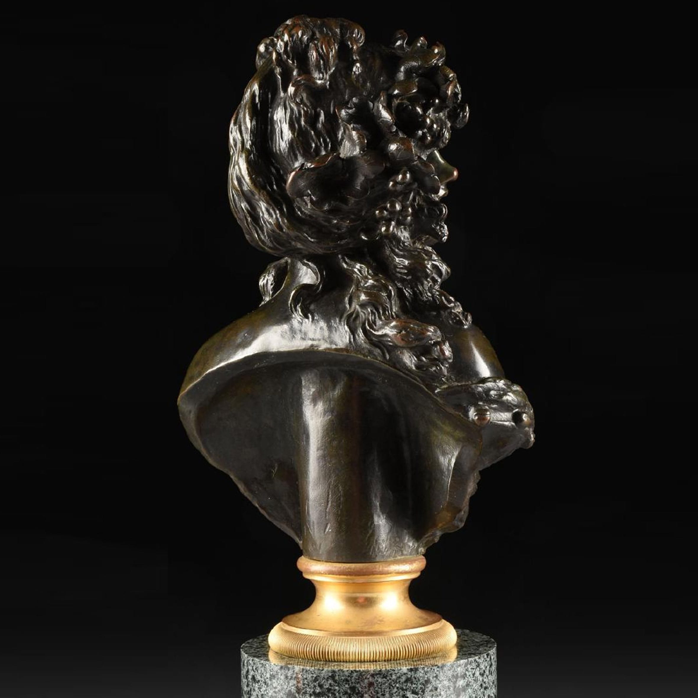 A Pair of Patinated Bronze Busts of Bacchantes - Image 5