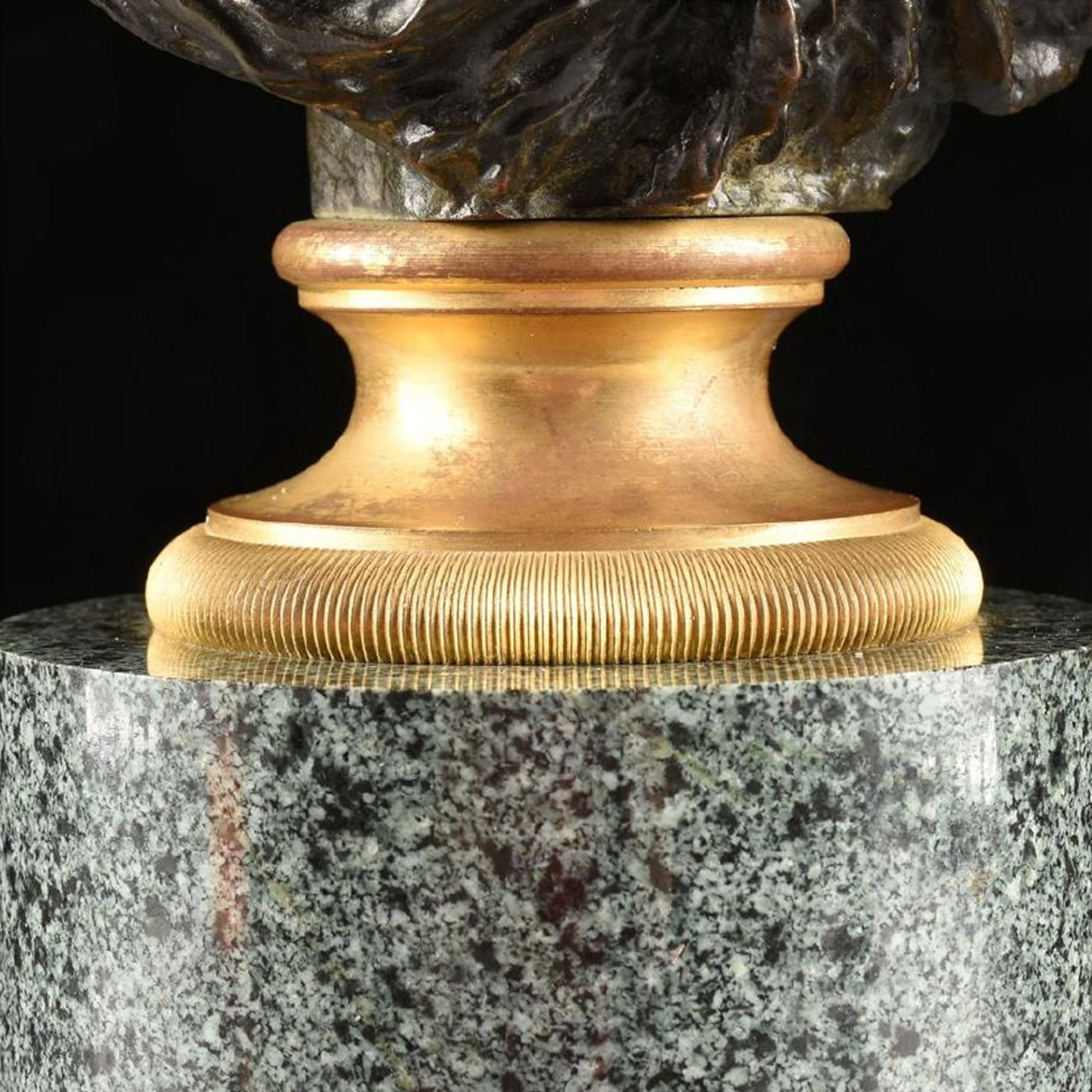 A Pair of Patinated Bronze Busts of Bacchantes - Image 7