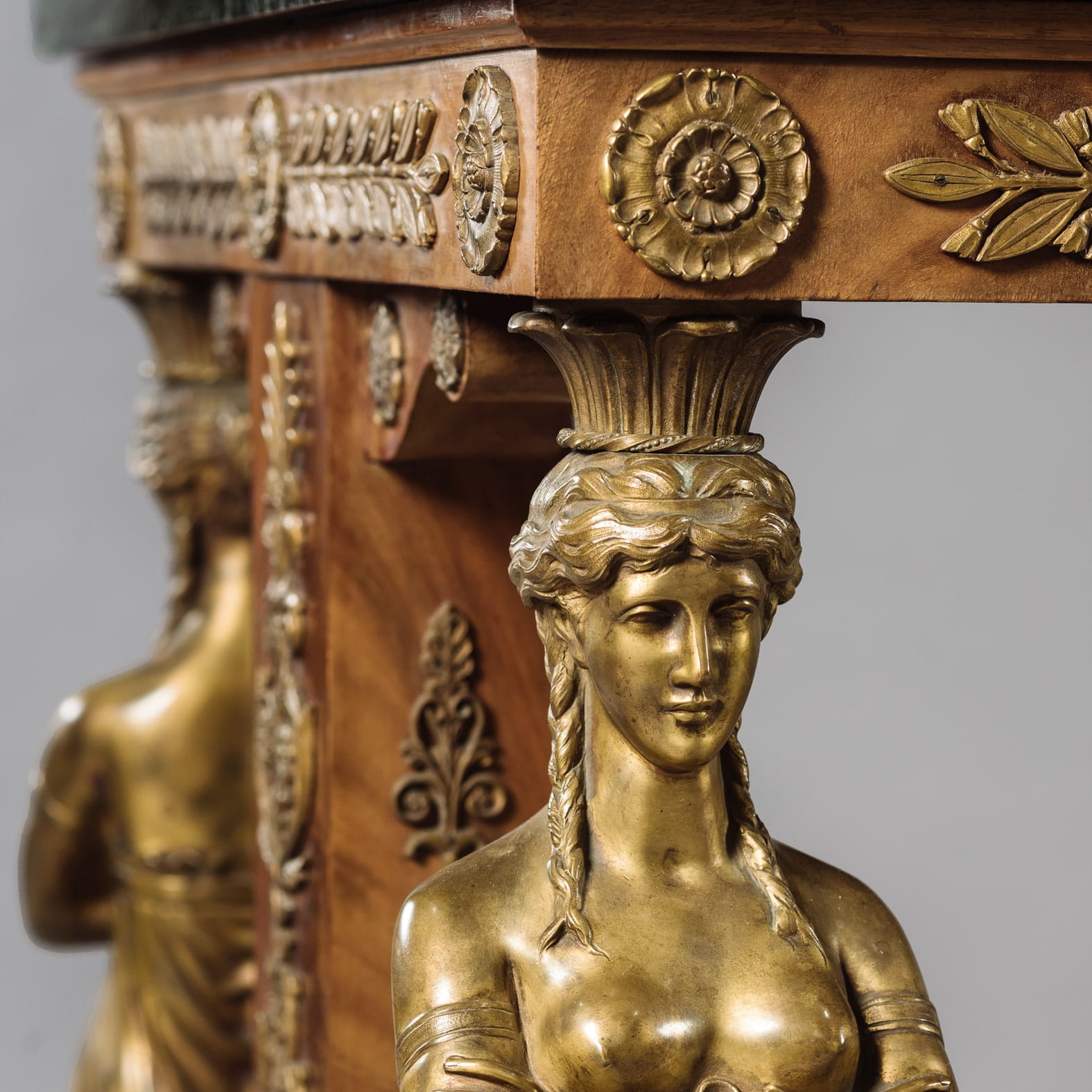 A Very Fine Empire Style Gilt-Bronze Mounted Mahogany Table de Milieu - Image 2