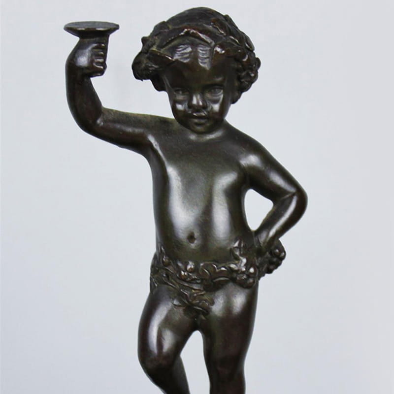 A Pair of Patinated Bronze and Marble Urns and Covers - Image 4