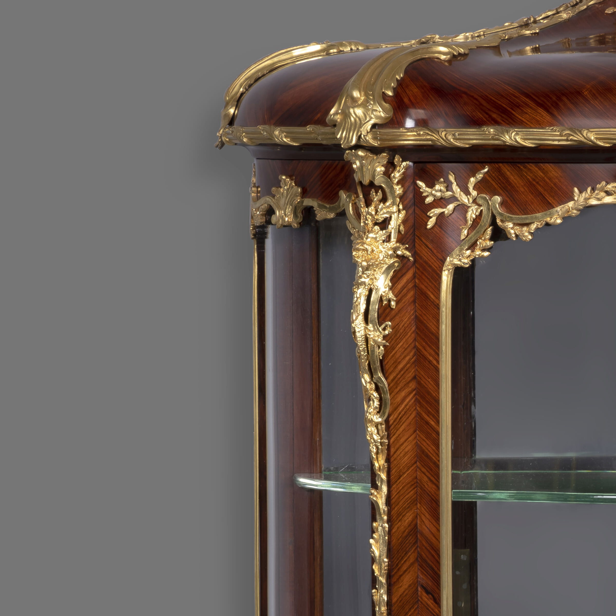 An Unusual Louis XVI Style Gilt-Bronze Mounted Wall Vitrine - Image 3