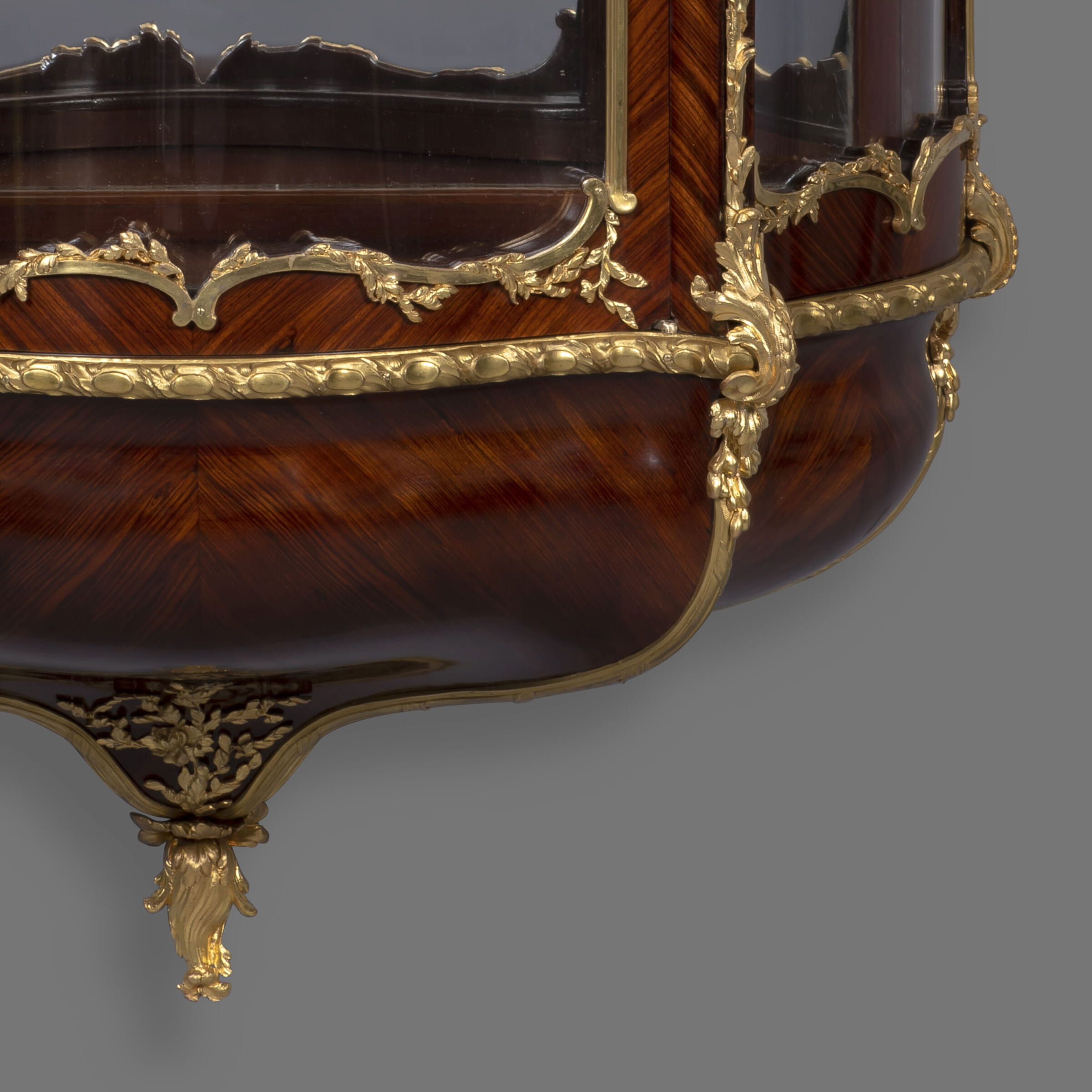 An Unusual Louis XVI Style Gilt-Bronze Mounted Wall Vitrine - Image 4