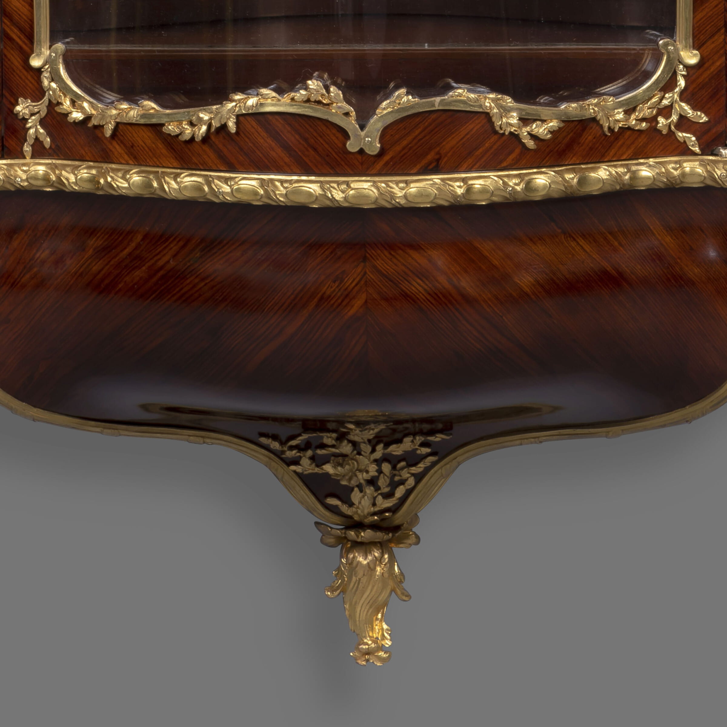 An Unusual Louis XVI Style Gilt-Bronze Mounted Wall Vitrine - Image 5