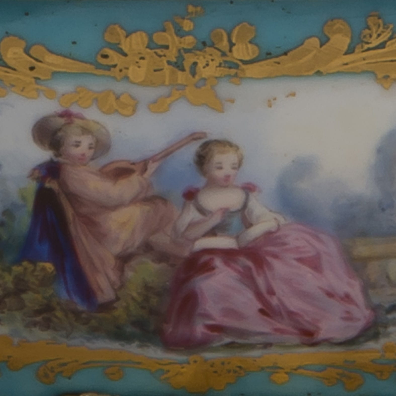 A Fine Louis XV Style Gilt-Bronze and Sèvres Style Porcelain Inkwell - Image 8