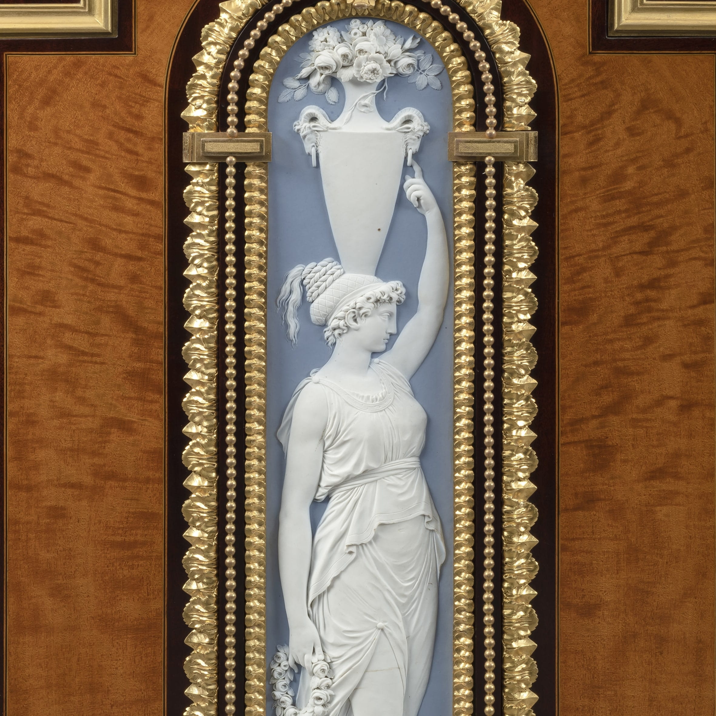 A Pair of Neoclassical Style Porcelain Mounted Side Cabinets - Image 4
