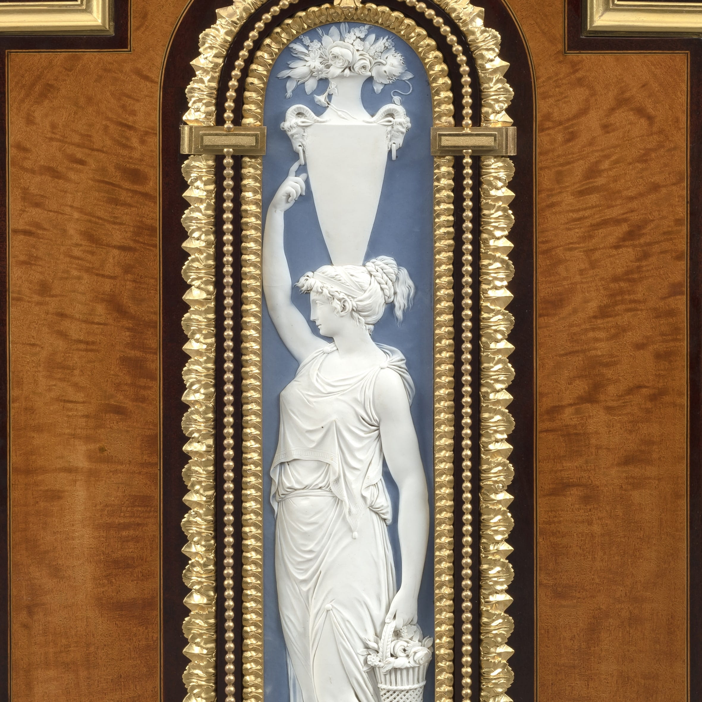 A Pair of Neoclassical Style Porcelain Mounted Side Cabinets - Image 3