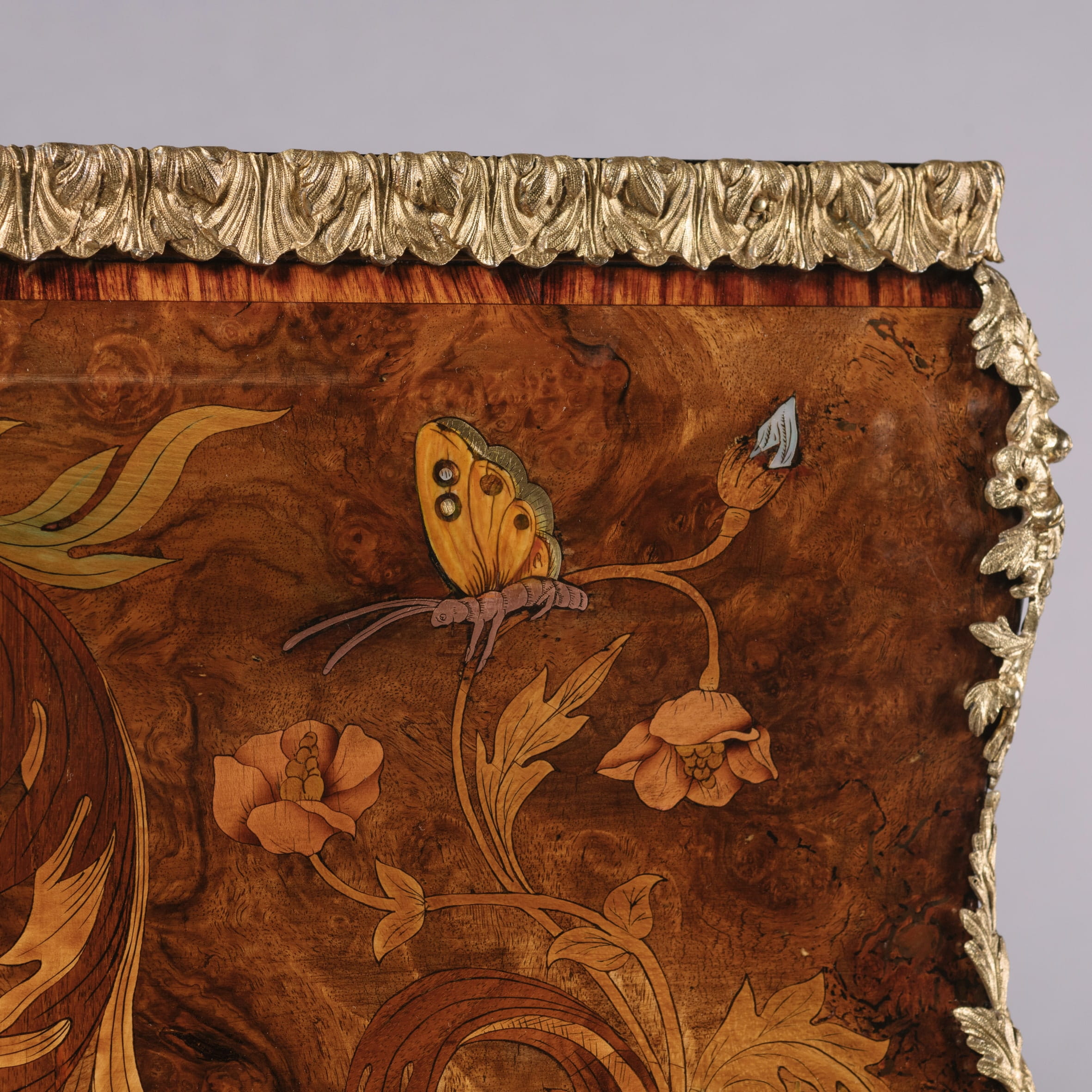 A Fine Victorian Gilt-Bronze Mounted Marquetry Inlaid Bureau De Dame - Image 14