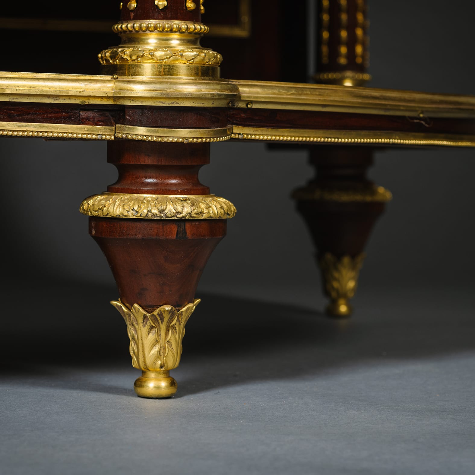 A Fine Louis XVI Style Gilt-Bronze Mahogany Three-Tier Console Desserte - Image 4