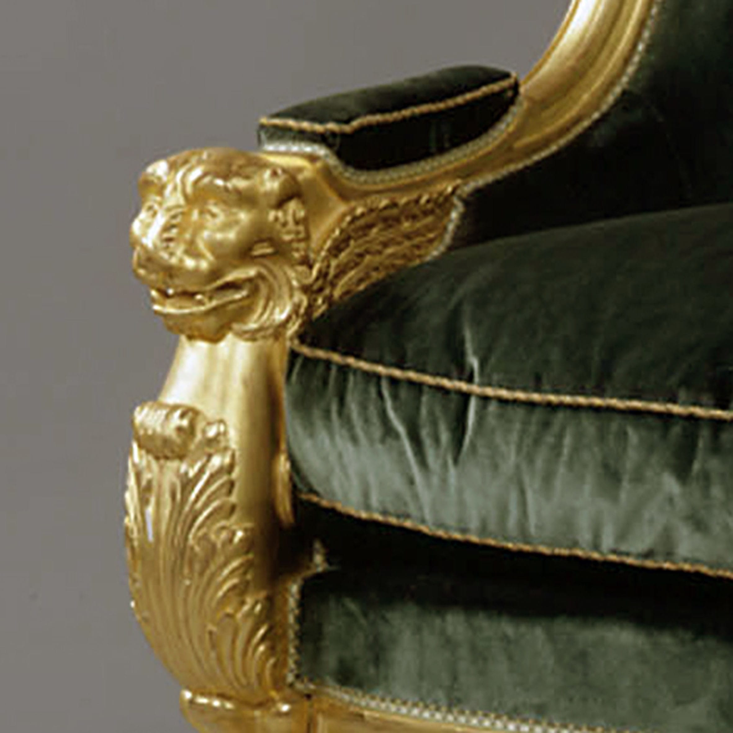 An Important Pair of Empire Style Carved Giltwood Tub Chairs - Image 3