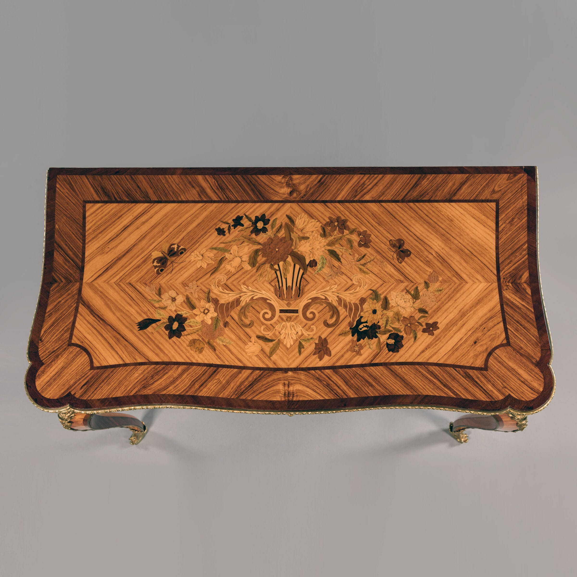 A Fine Pair of Louis XV Style Marquetry Card Tables - Image 5