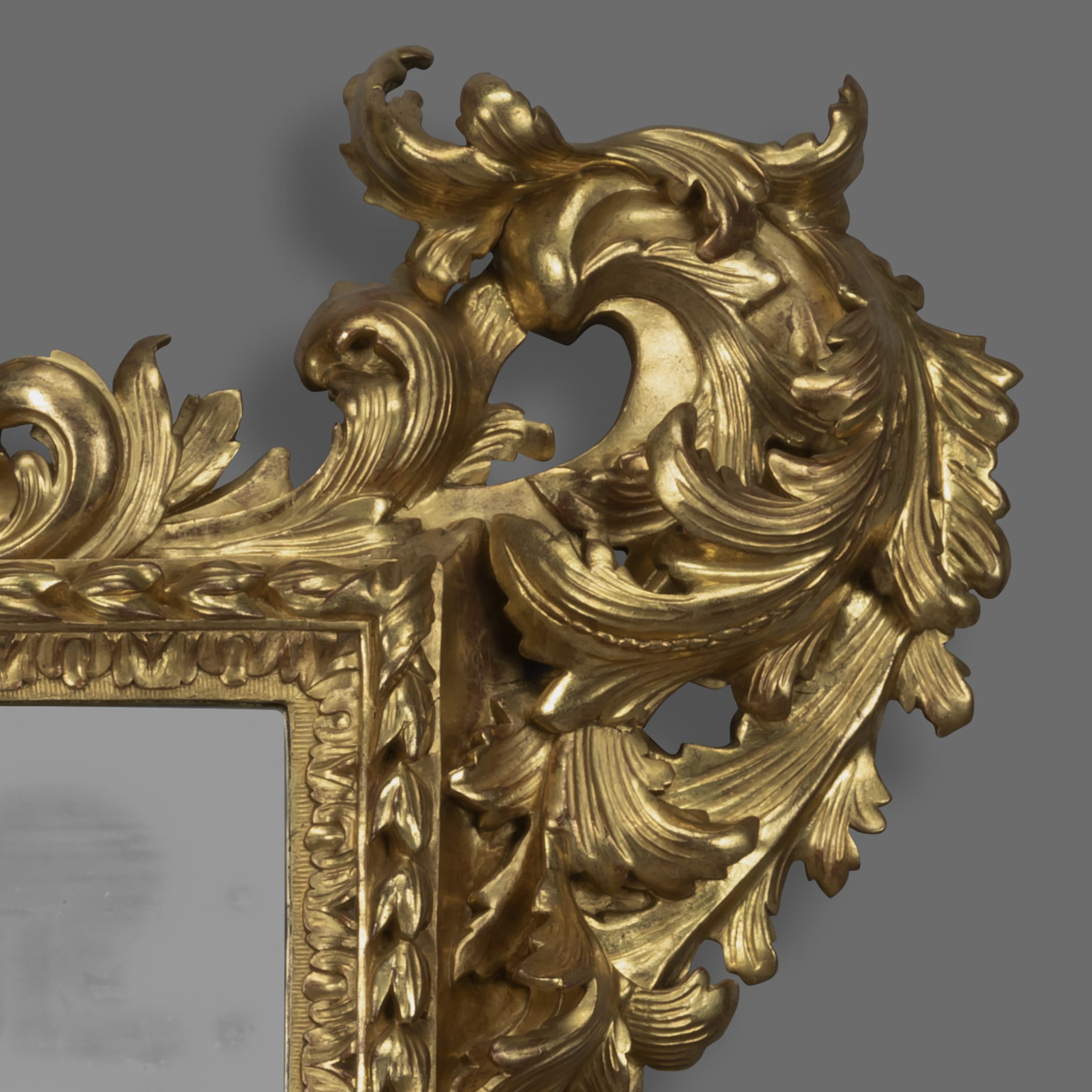 A Fine North Italian Baroque Revival Carved Giltwood Mirror Allegorical of The Seasons - Image 3