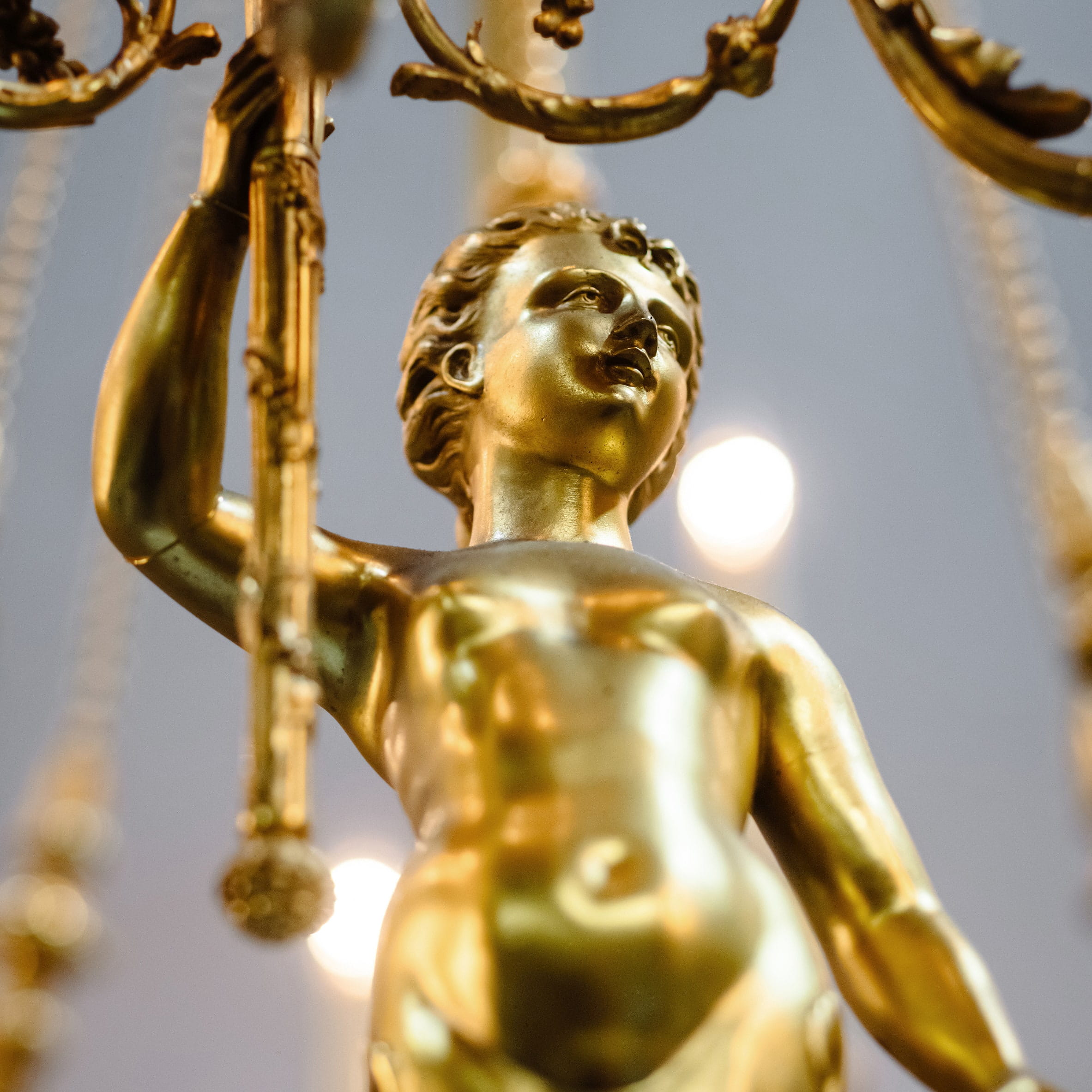 A Magnificent Louis XVI Style Gilt-Bronze Twenty-Four-Light Figural Chandelier - Image 12