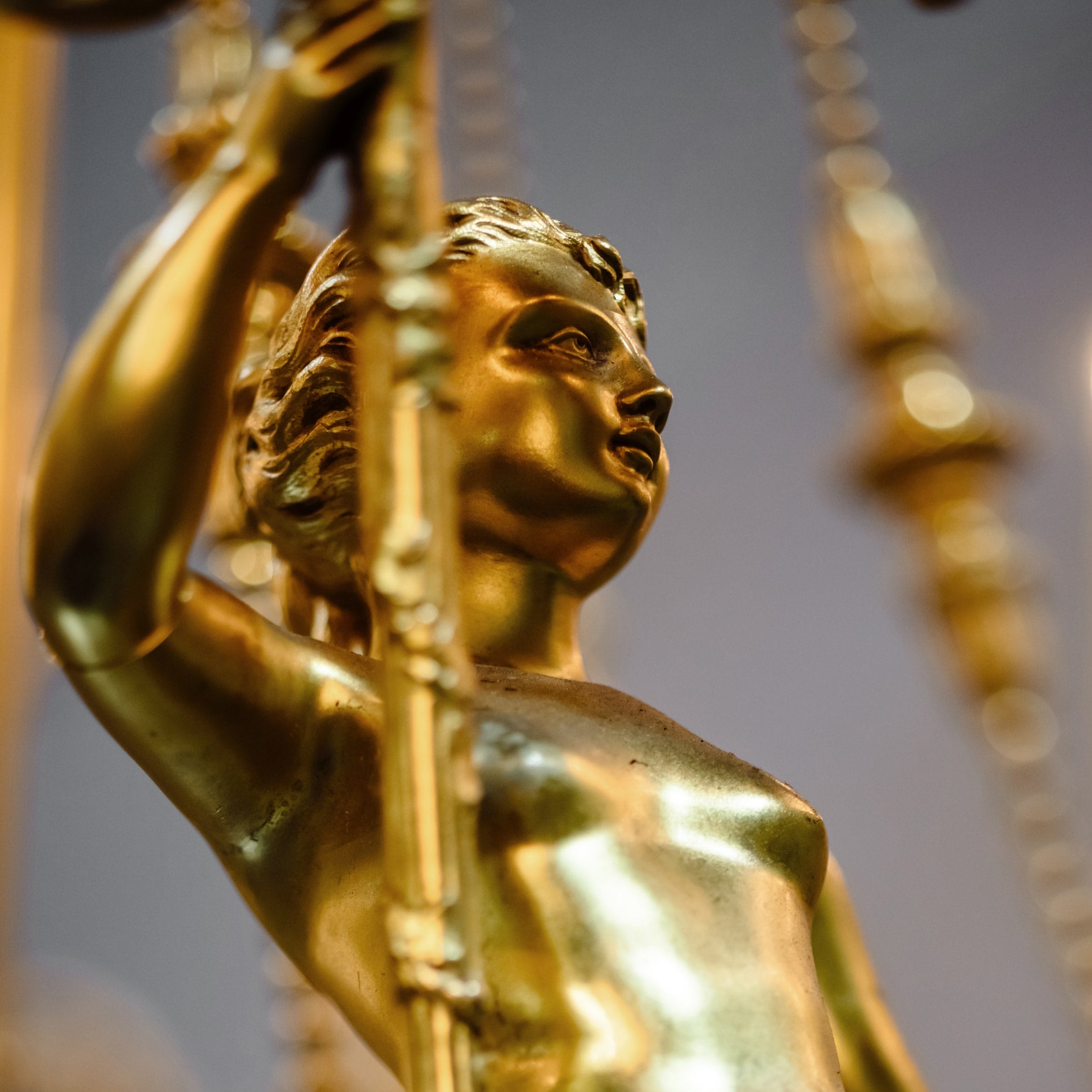 A Magnificent Louis XVI Style Gilt-Bronze Twenty-Four-Light Figural Chandelier - Image 6