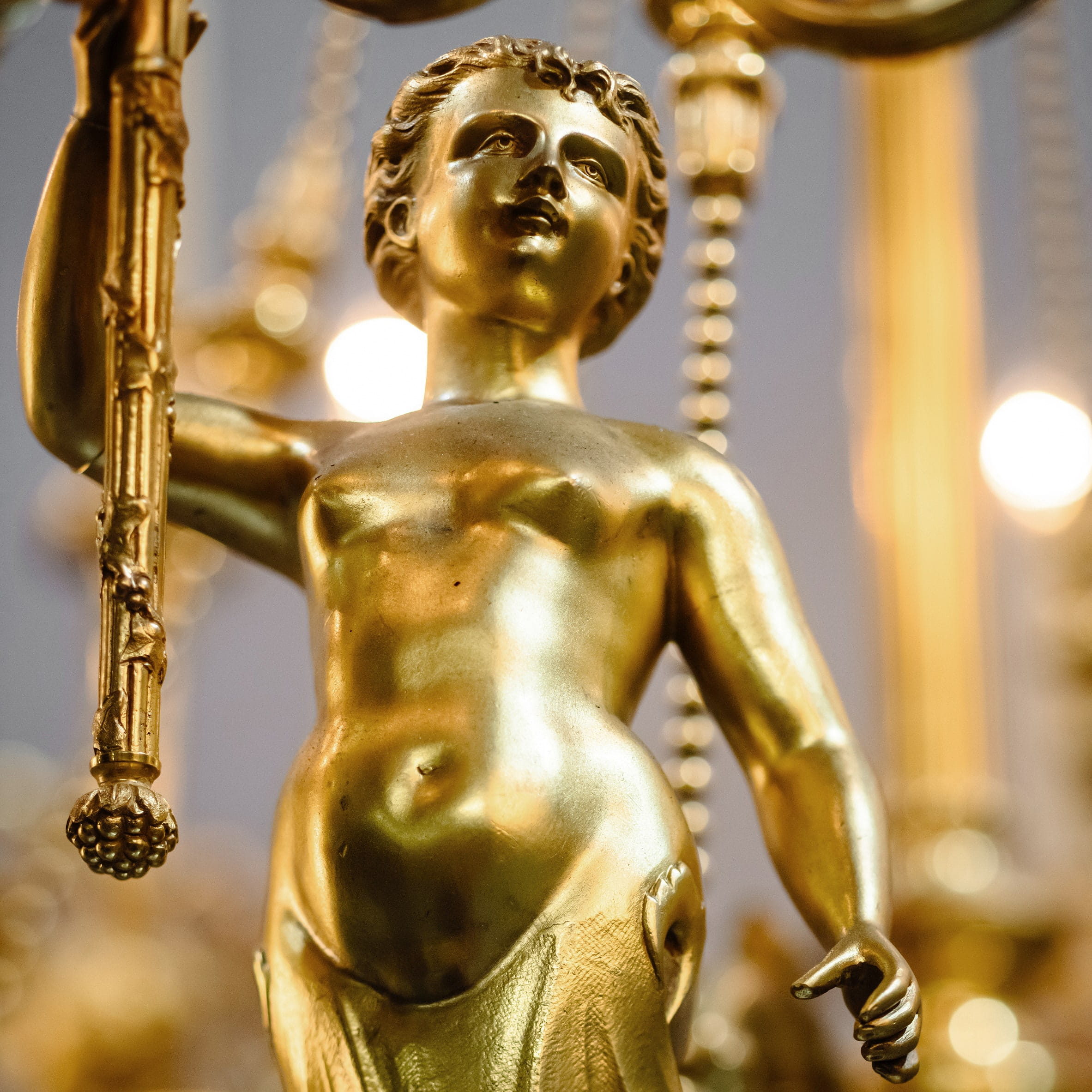 A Magnificent Louis XVI Style Gilt-Bronze Twenty-Four-Light Figural Chandelier - Image 8