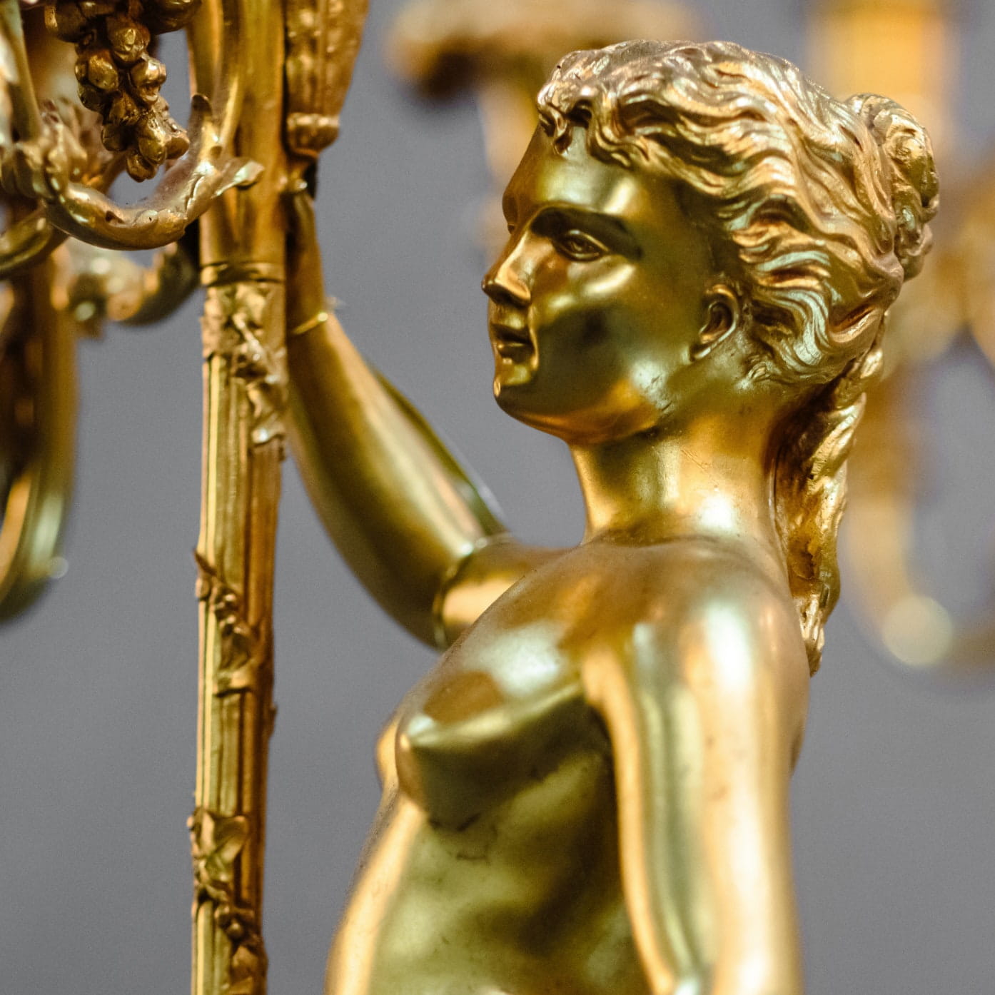 A Magnificent Louis XVI Style Gilt-Bronze Twenty-Four-Light Figural Chandelier - Image 10