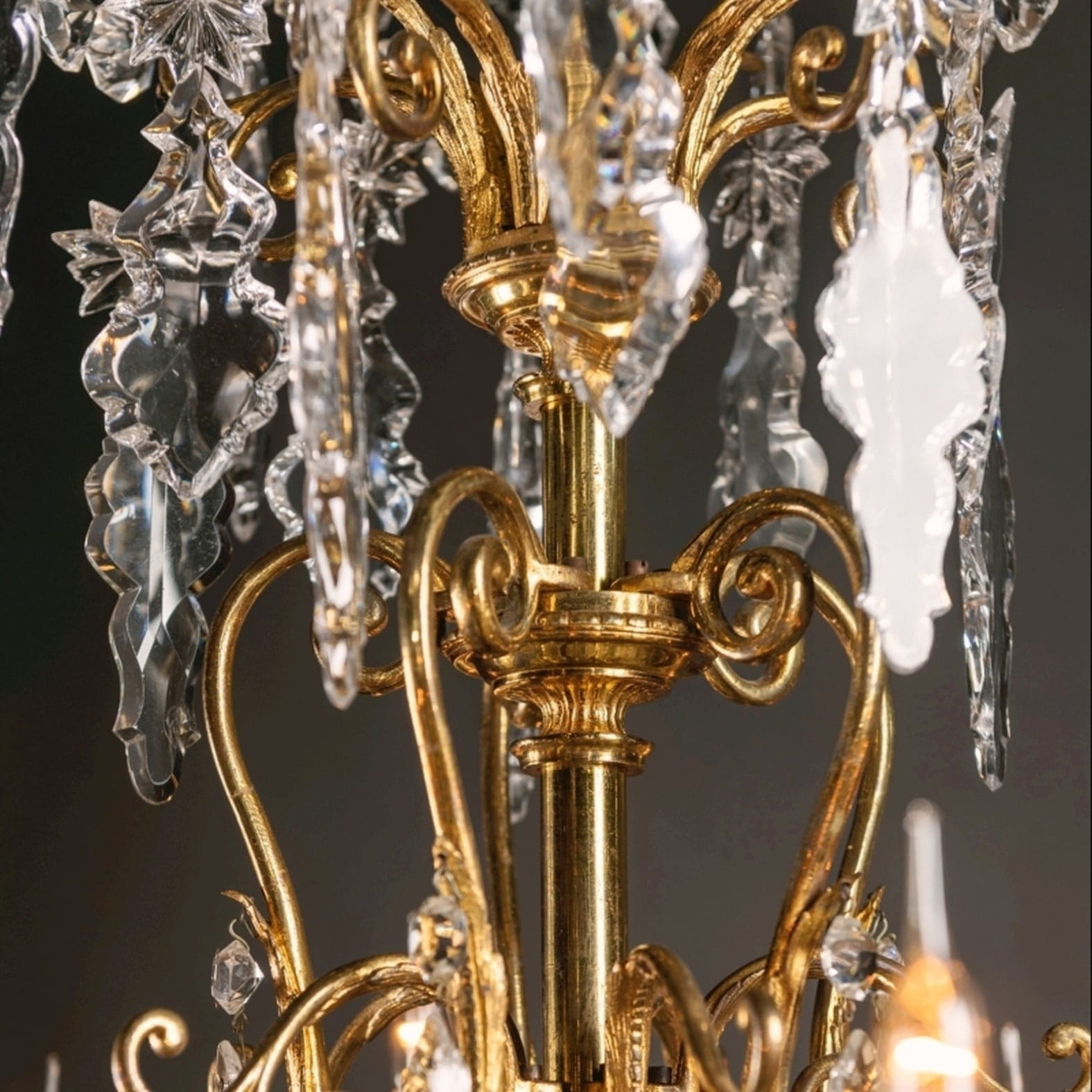 A Fine Louis XV Style Gilt-Bronze and Cut-Crystal Twenty-Light Chandelier - Image 2