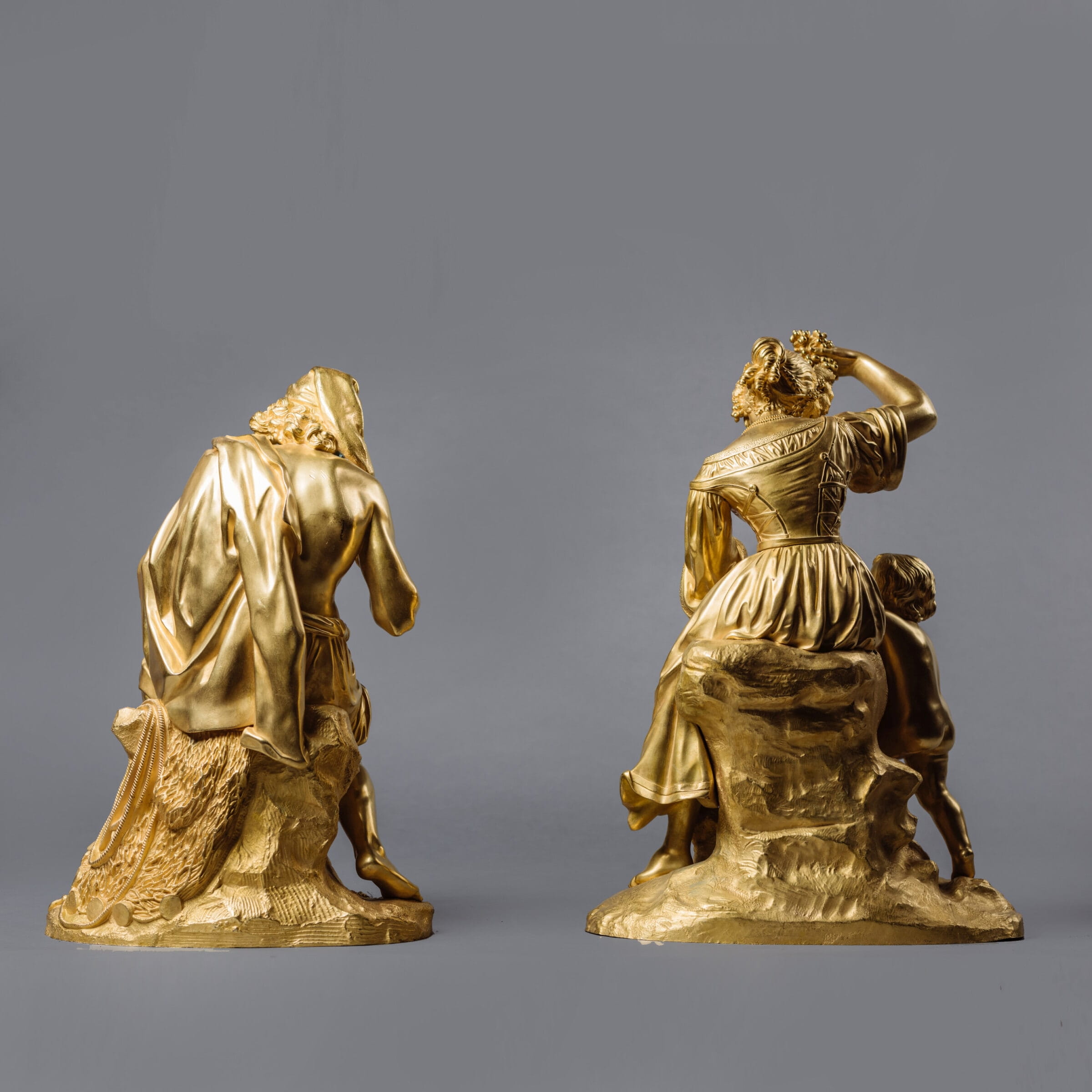 A Pair of Napoleon III Allegorical Groups Depicting Music and Wine - Image 3