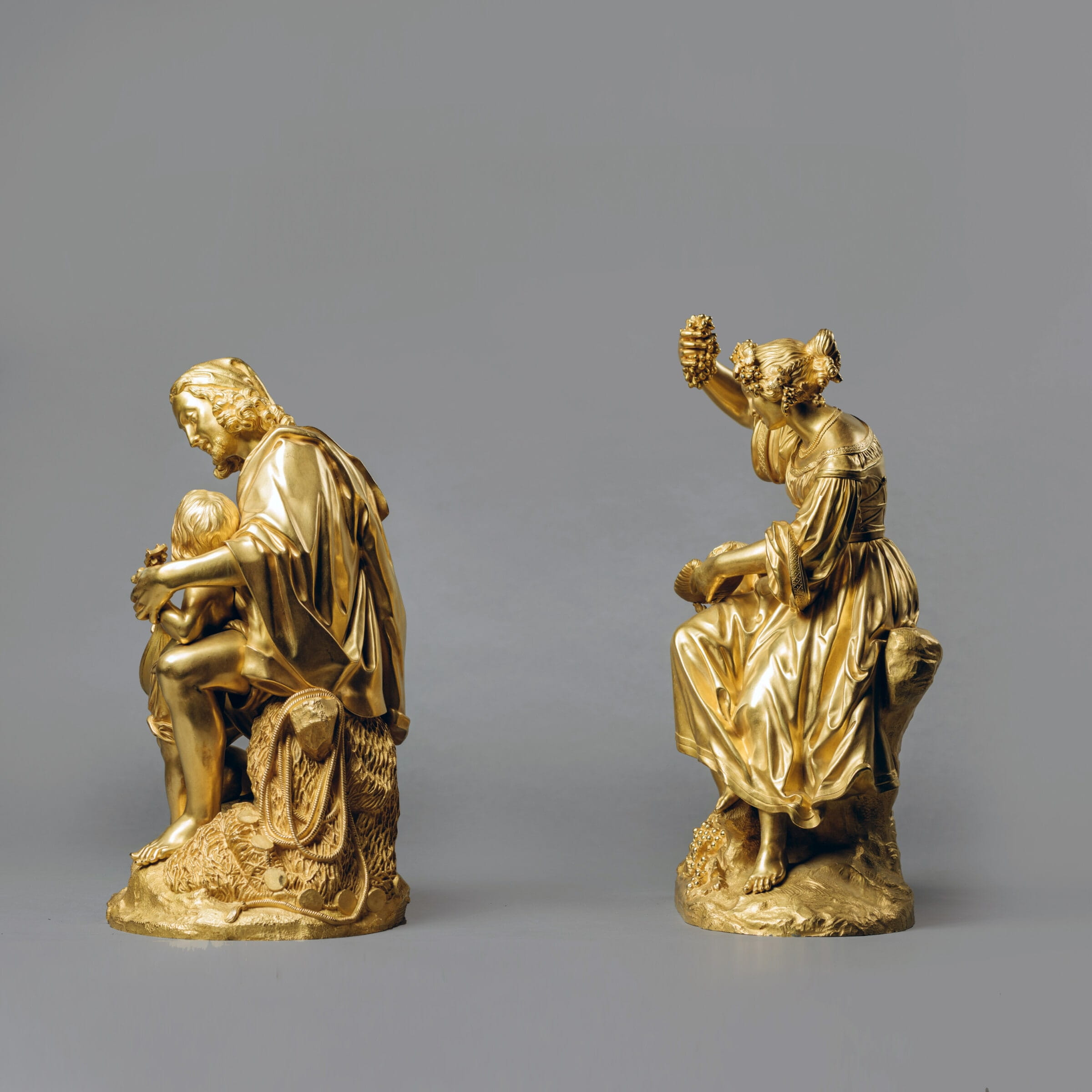 A Pair of Napoleon III Allegorical Groups Depicting Music and Wine - Image 2