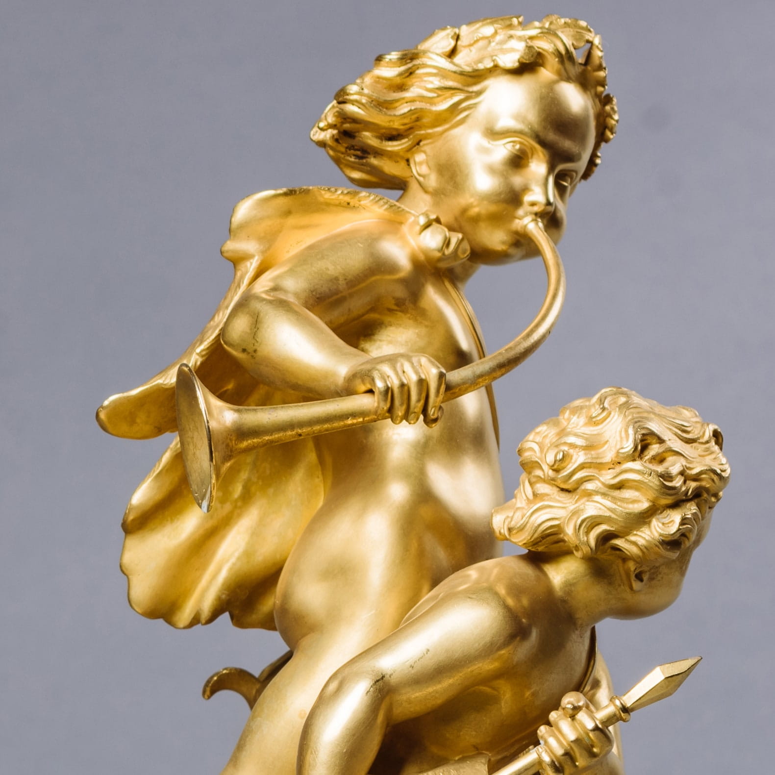 A Pair of Napoleon III Period Gilt-Bronze Figural Groups - Image 4