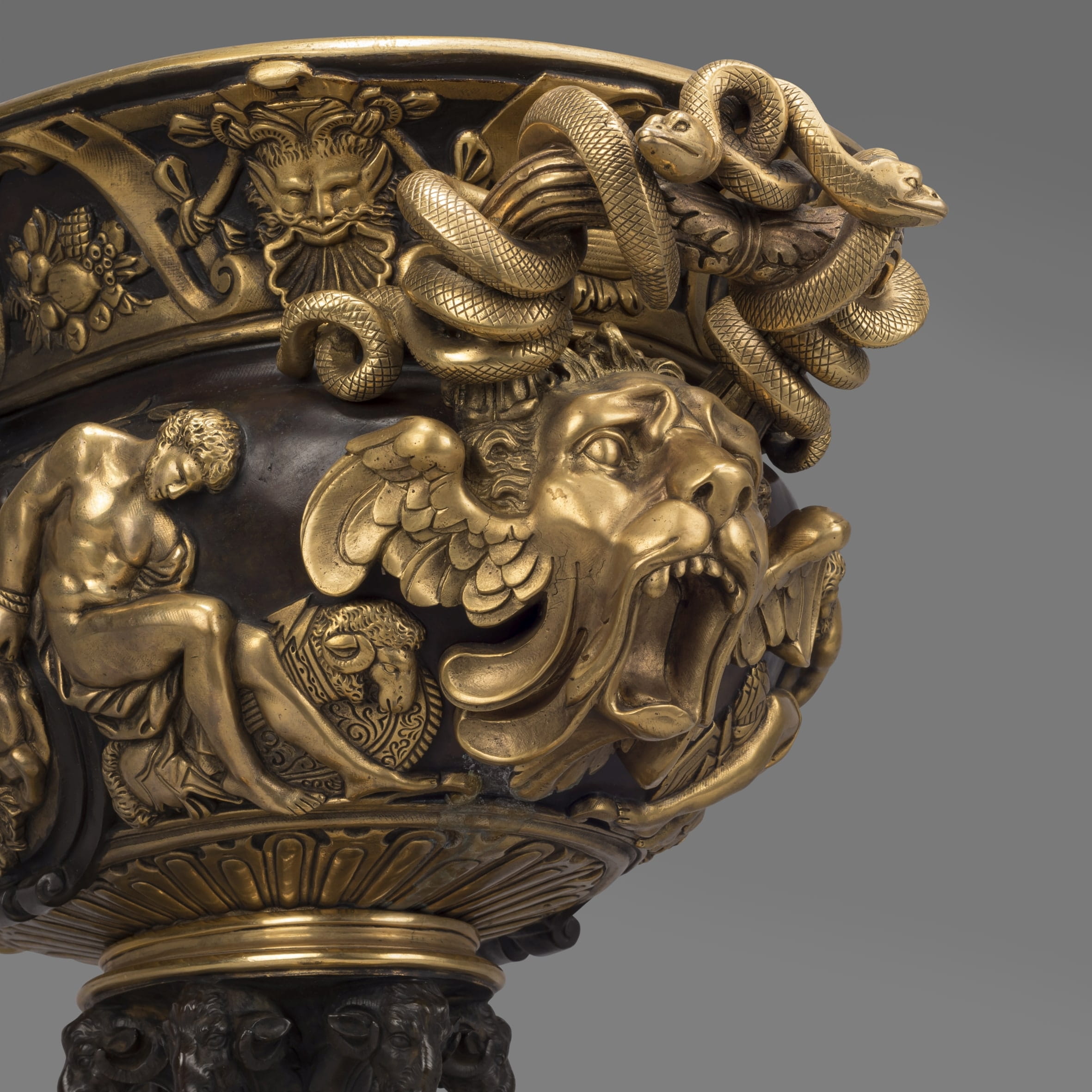 A Large and Finely Cast Gilt and Patinated Bronze Neoclassical Style Vase - Image 2