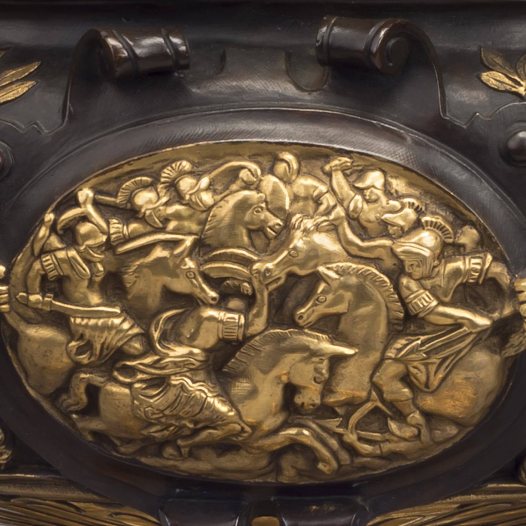 A Large and Finely Cast Gilt and Patinated Bronze Neoclassical Style Vase - Image 6