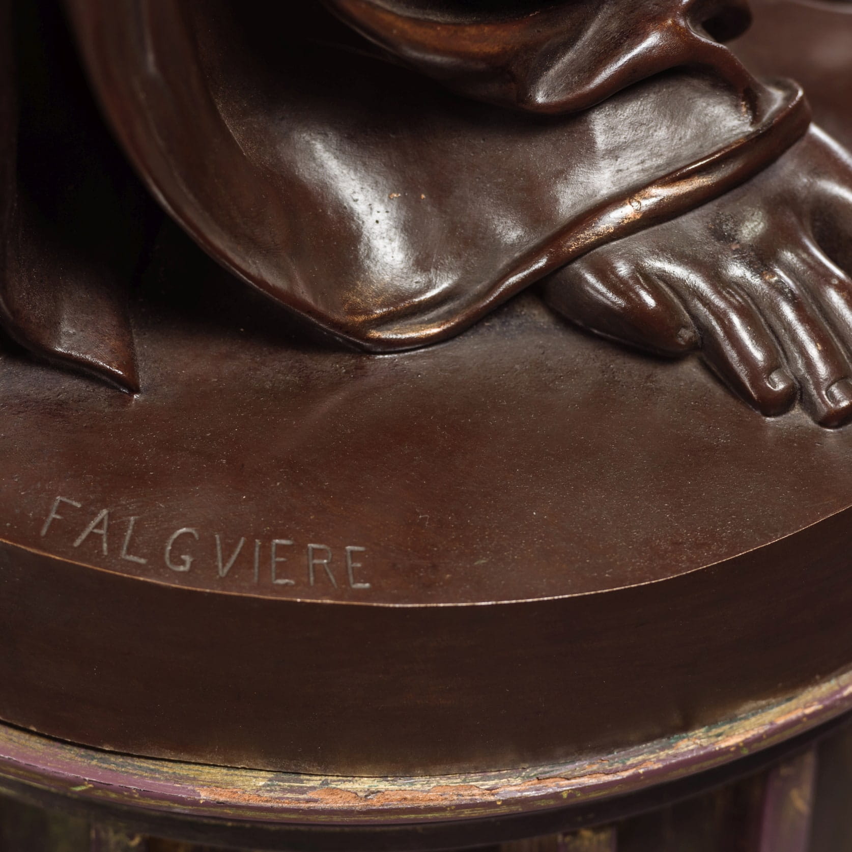 A Patinated Bronze Figural Torchère Cast by Barbedienne - Image 8