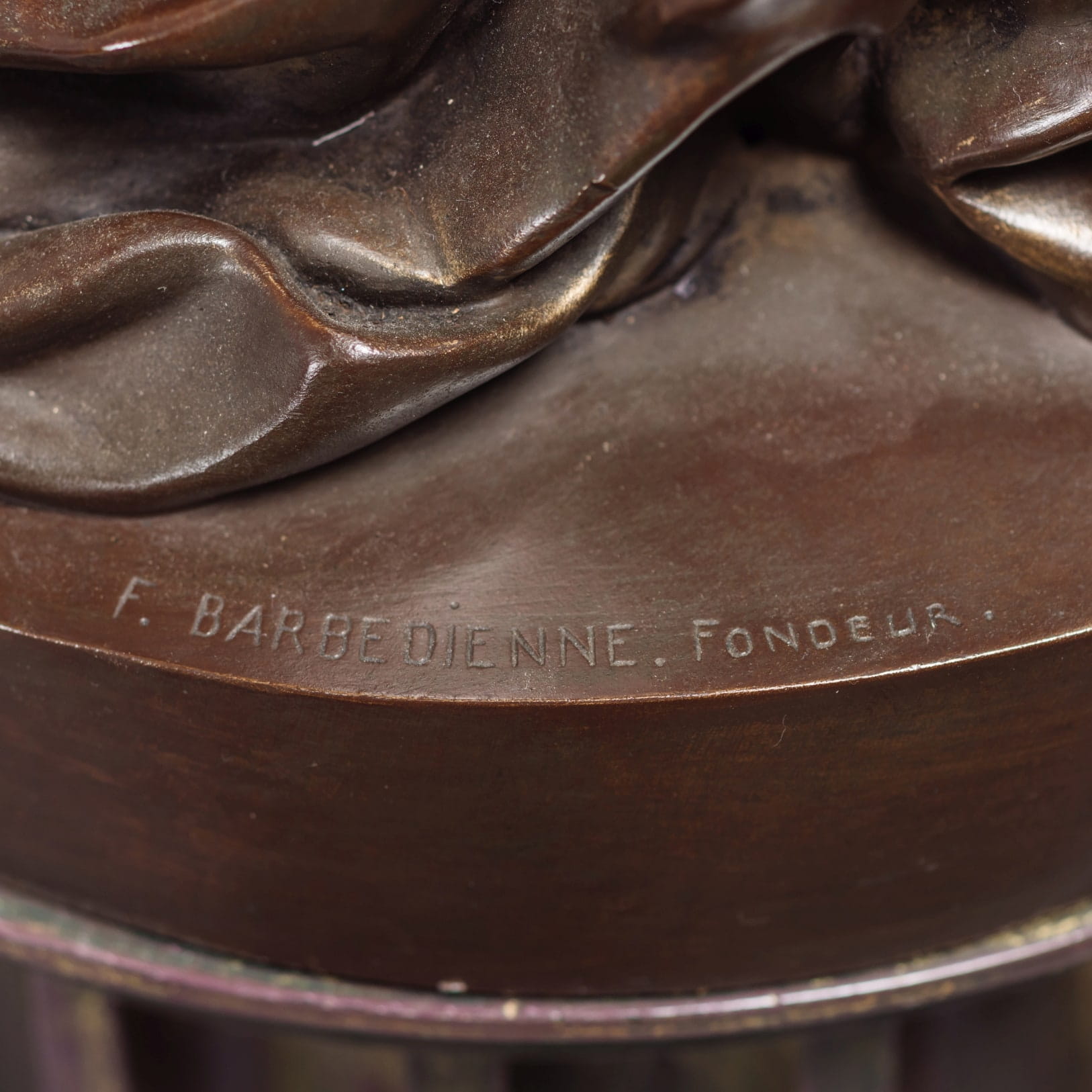 A Patinated Bronze Figural Torchère Cast by Barbedienne - Image 7