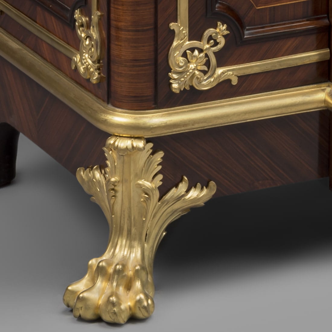 An Exceptional Louis XV Style Gilt-Bronze And Vernis Martin Mounted Parquetry Side Cabinet - Image 7