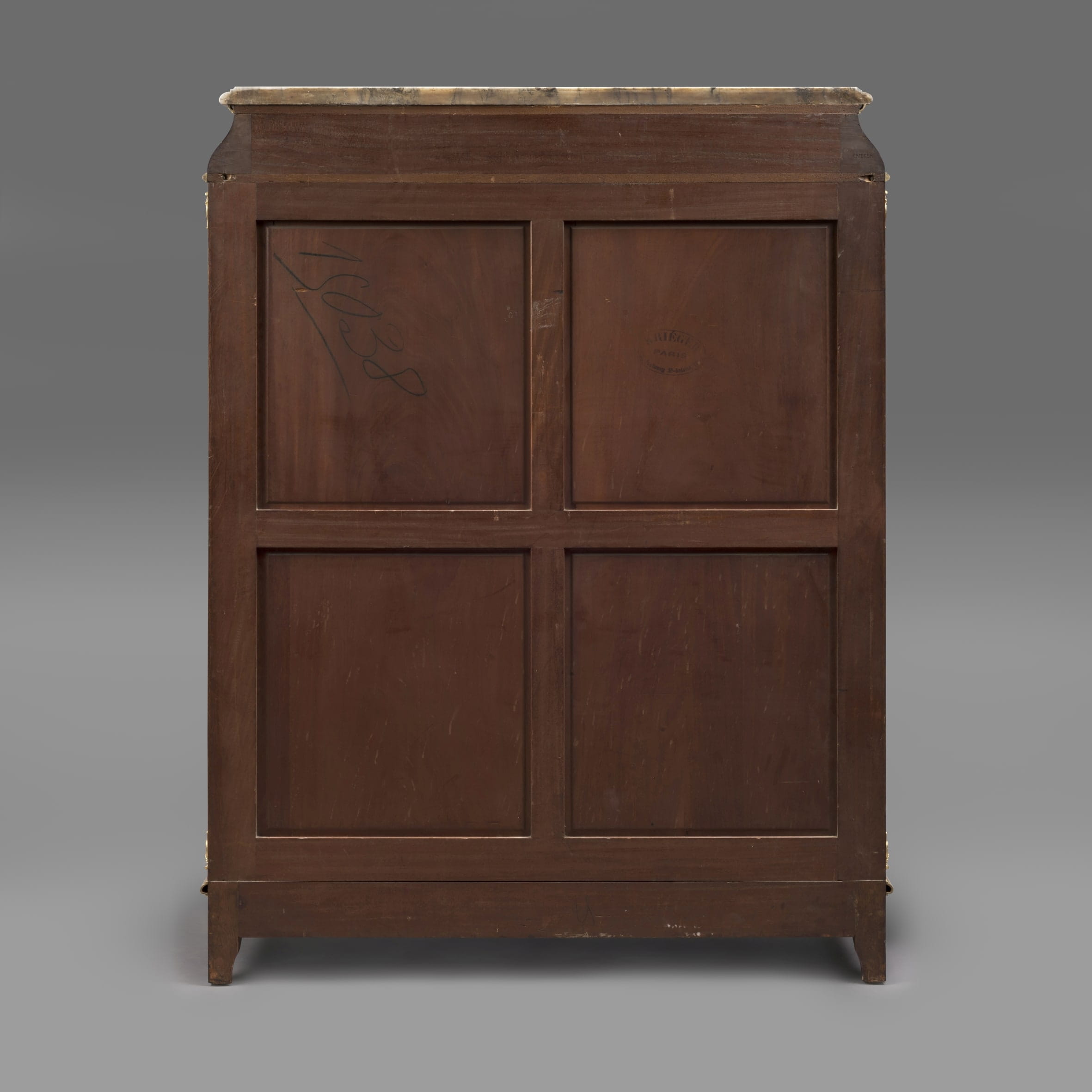 An Exceptional Louis XV Style Gilt-Bronze And Vernis Martin Mounted Parquetry Side Cabinet - Image 5