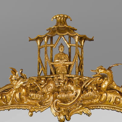A Very Large and Finely Carved George II Style Giltwood Mirror - Image 4