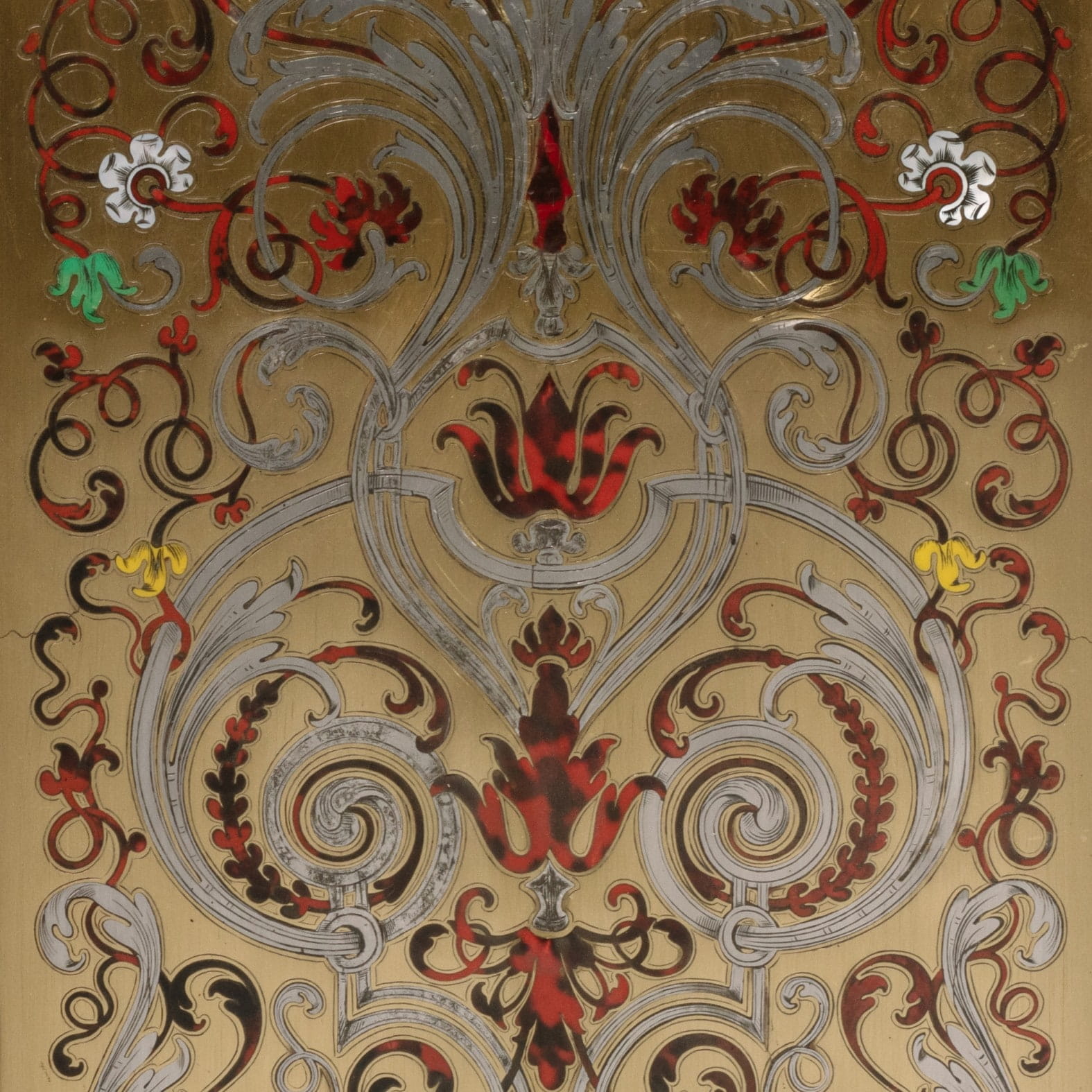 A Fine Pair of Napoleon III Gilt-Bronze, Cut-Brass and Boulle Marquetry Cabinets - Image 5
