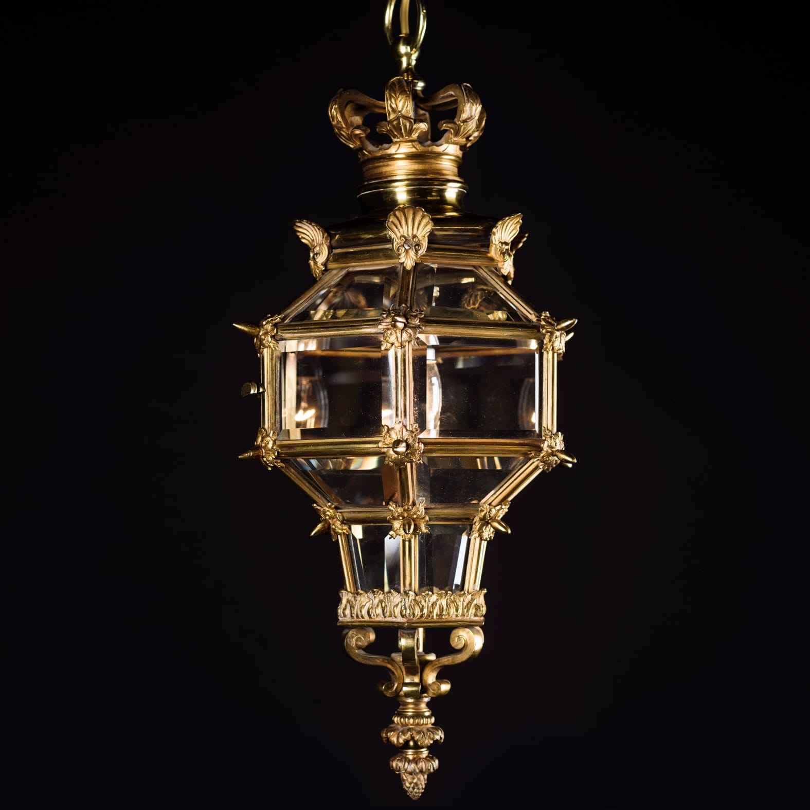 A Small Louis XVI Style Gilt-Bronze Lantern - Image 4
