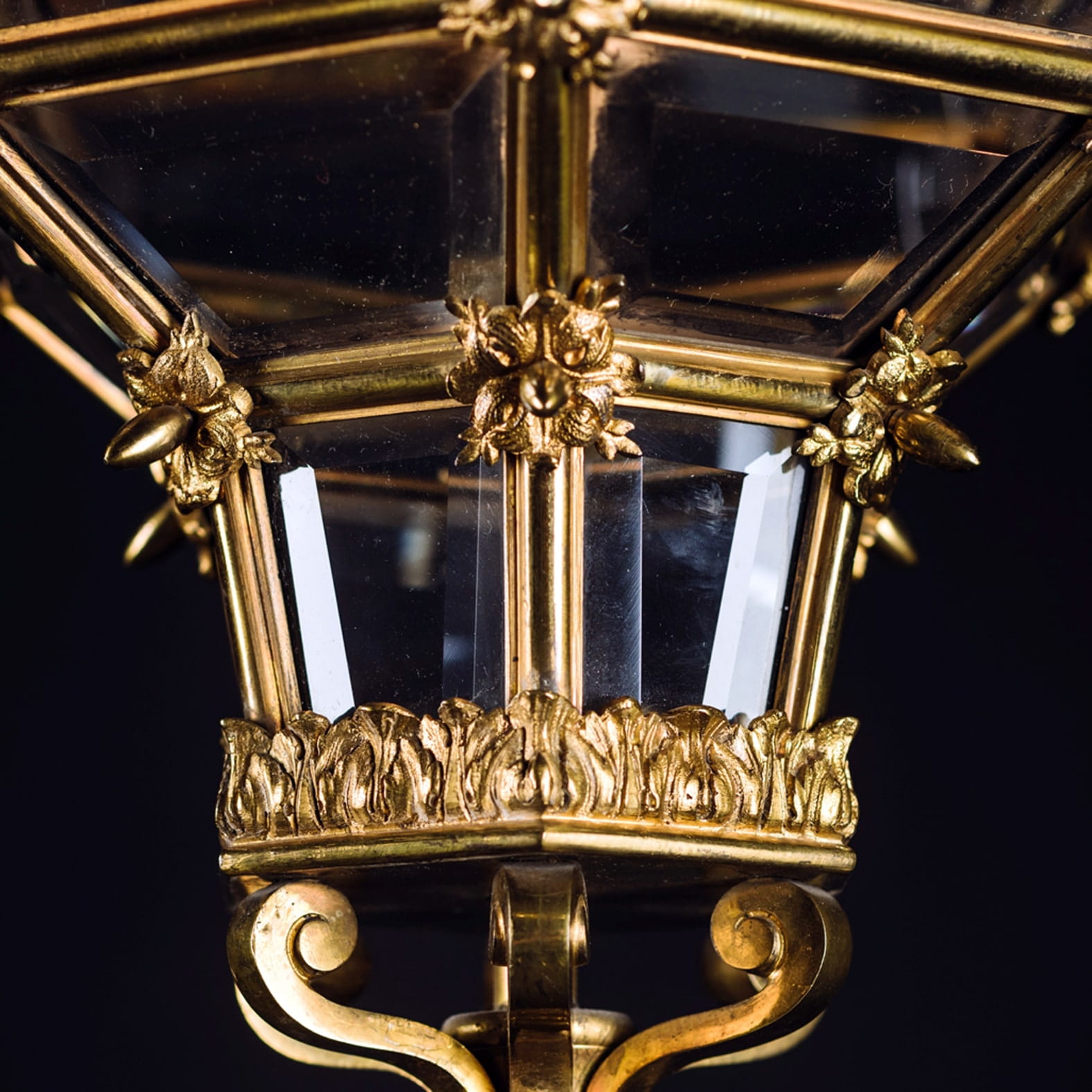 A Small Louis XVI Style Gilt-Bronze Lantern - Image 3