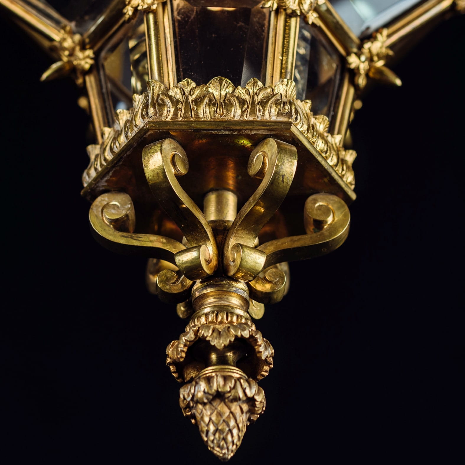 A Small Louis XVI Style Gilt-Bronze Lantern - Image 2