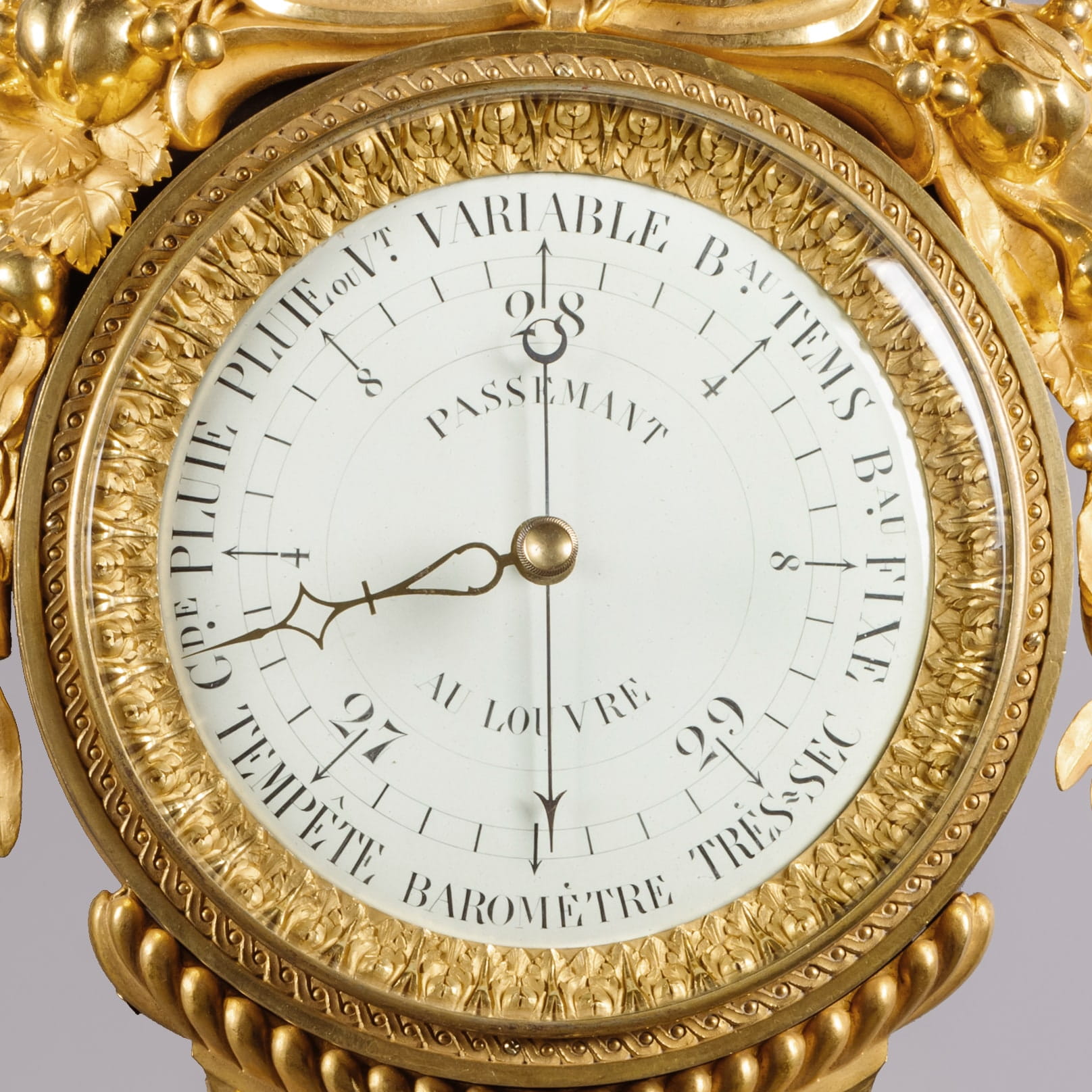 Fine Louis XVI Style Sèvres Porcelain Mounted Cartel Clock and Barometer - Image 3