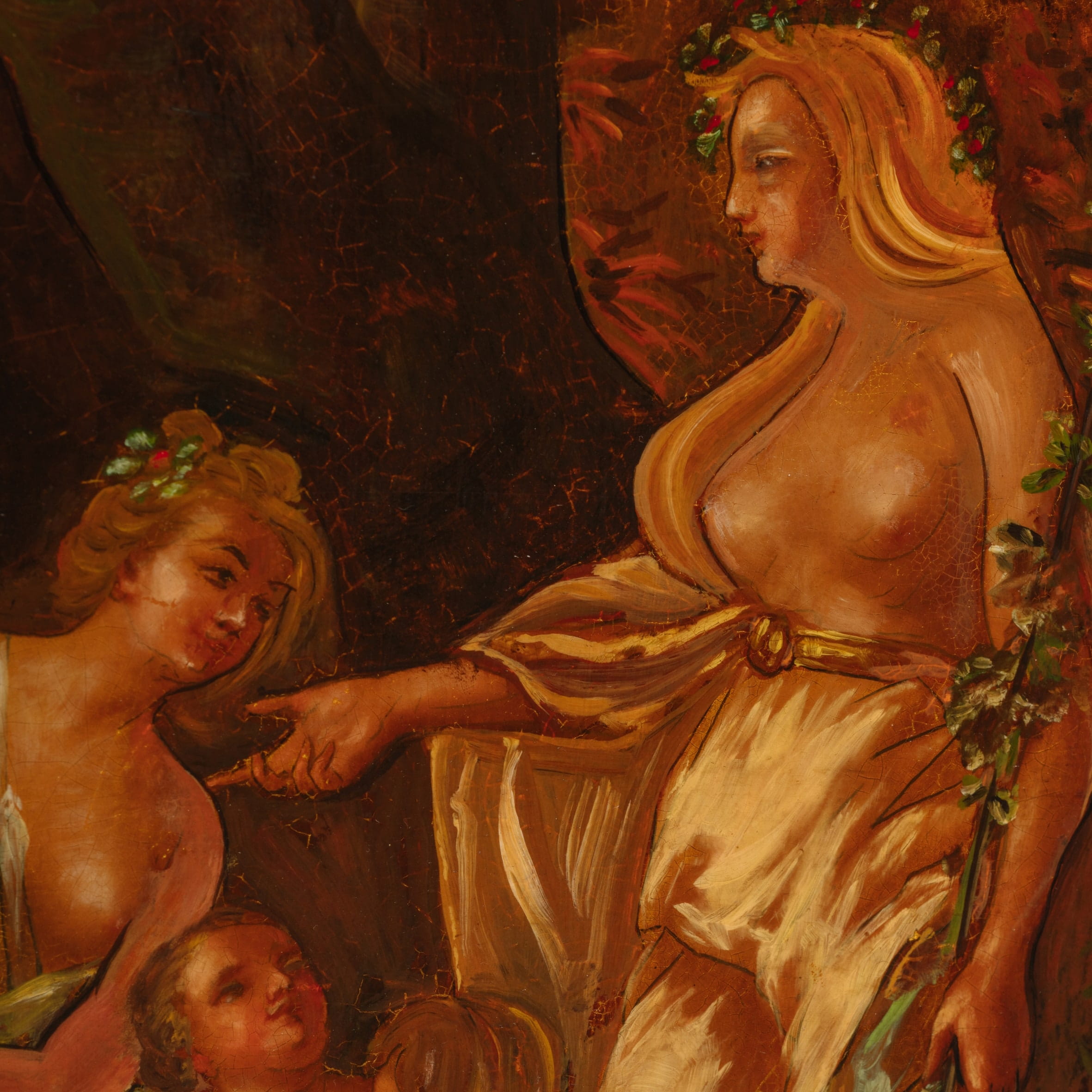A Fine Vernis Martin Gilt-Bronze Mounted Side Cabinet with A Marble Top - Image 9