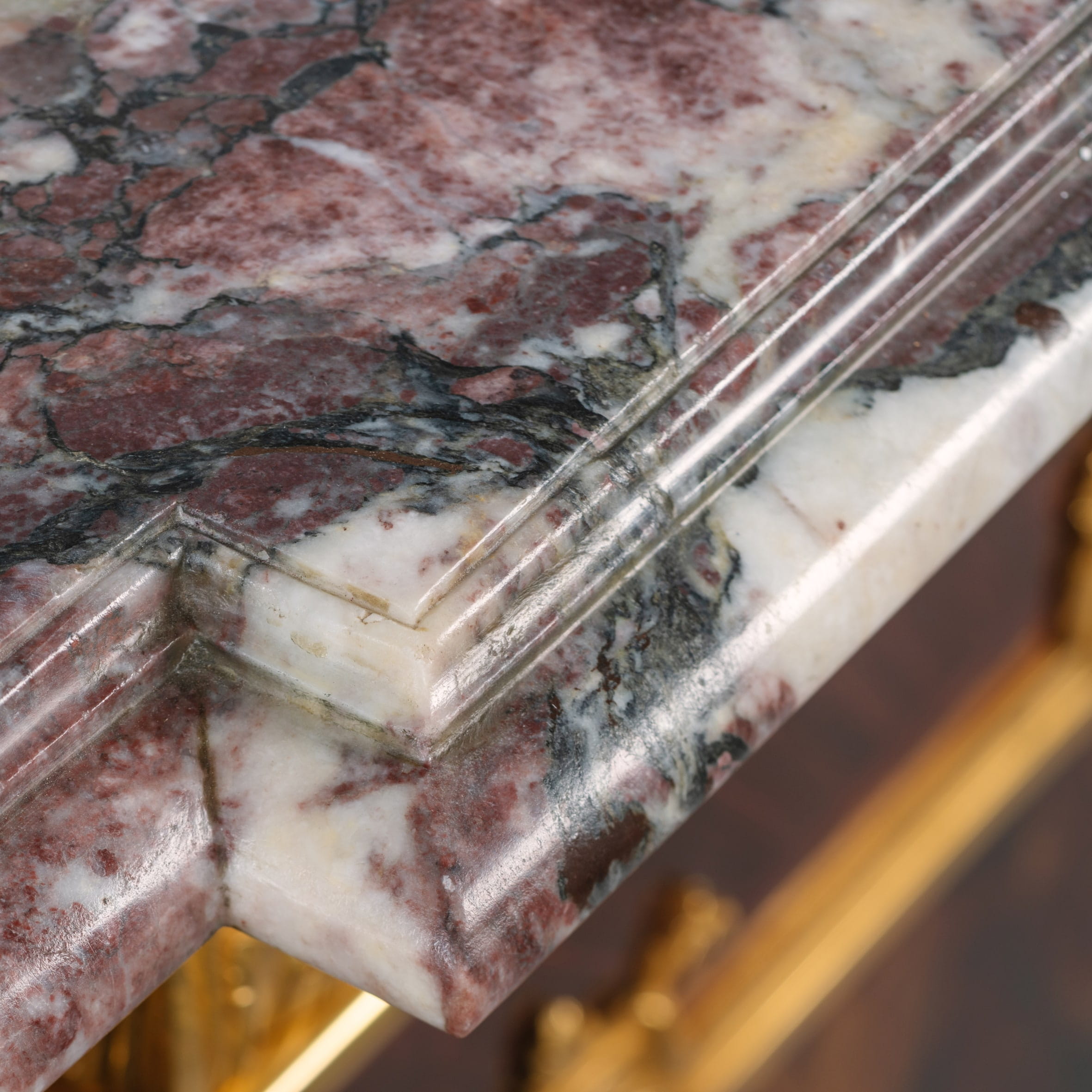 A Fine Vernis Martin Gilt-Bronze Mounted Side Cabinet with A Marble Top - Image 13