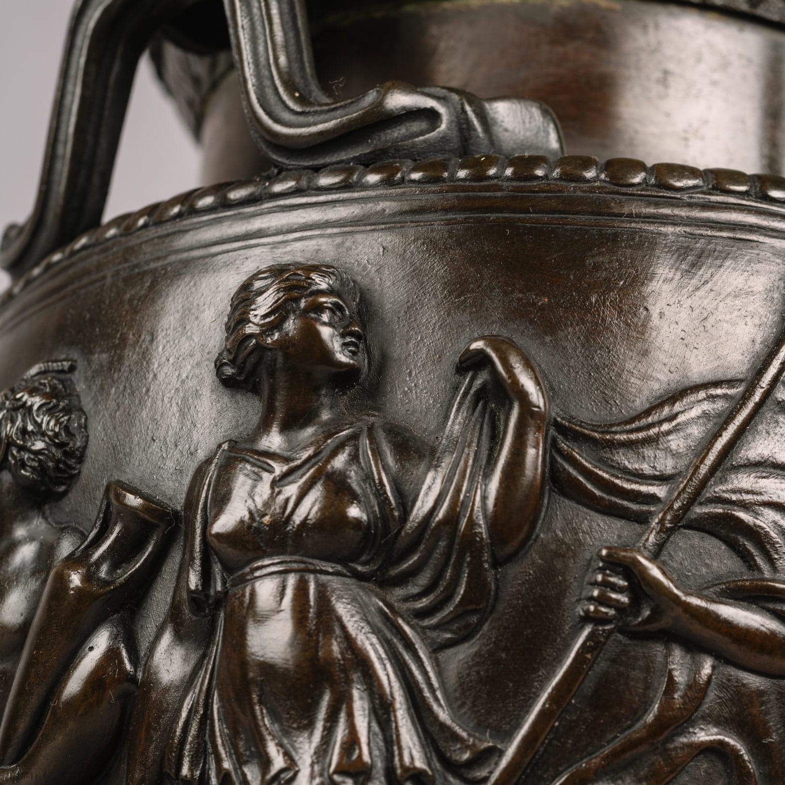 A Fine Pair of Patinated Bronze Models of the Townley Vase - Image 3