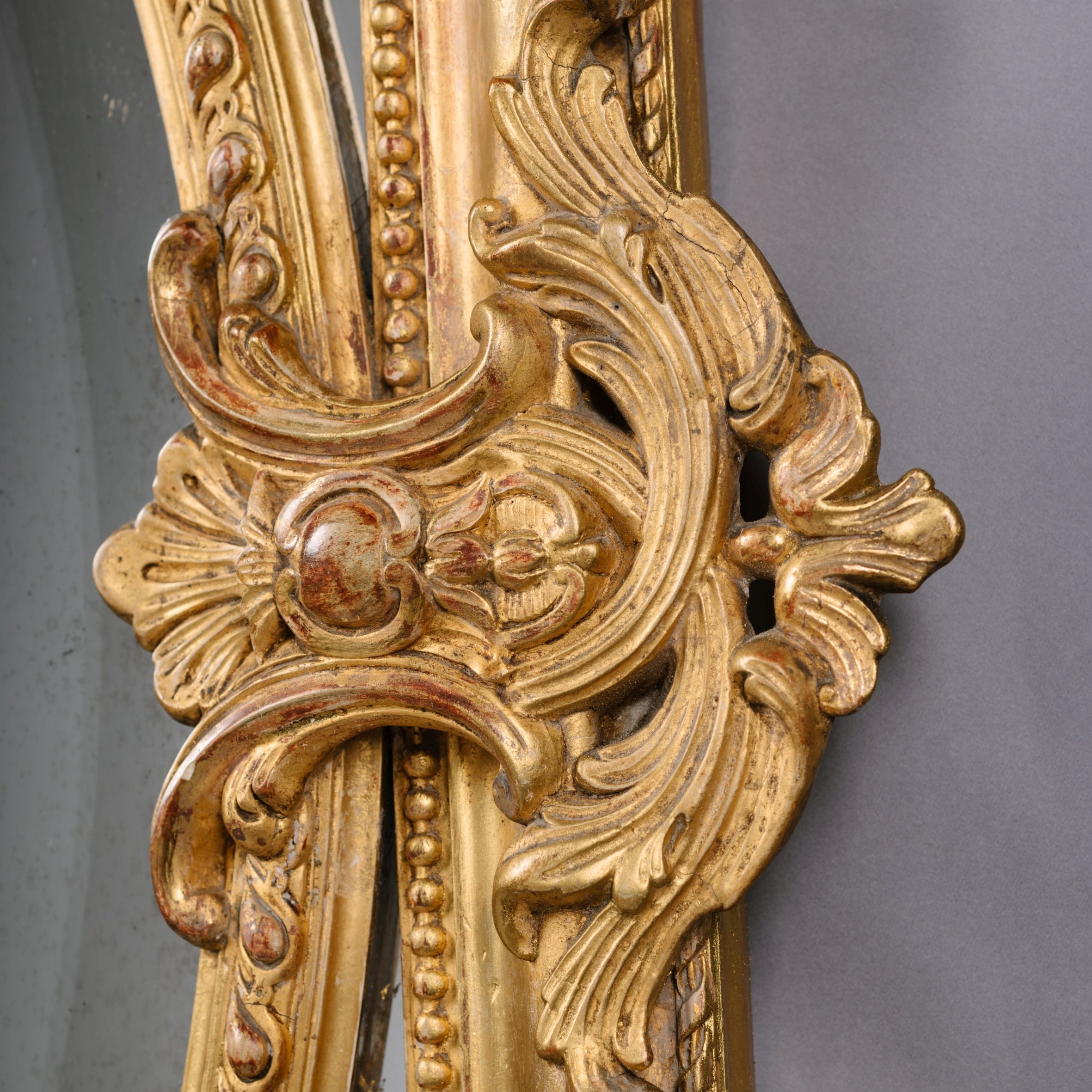 A Fine Louis XVI Style Carved Giltwood and Gesso Mirror - Image 2