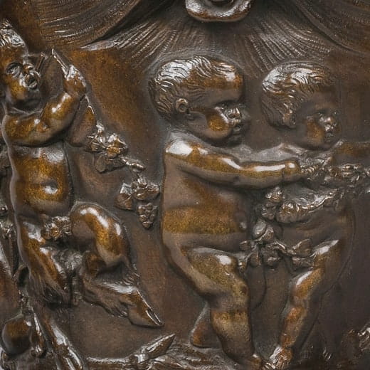 A Fine Pair of Patinated Bronze Bacchanalian Vases - Image 7