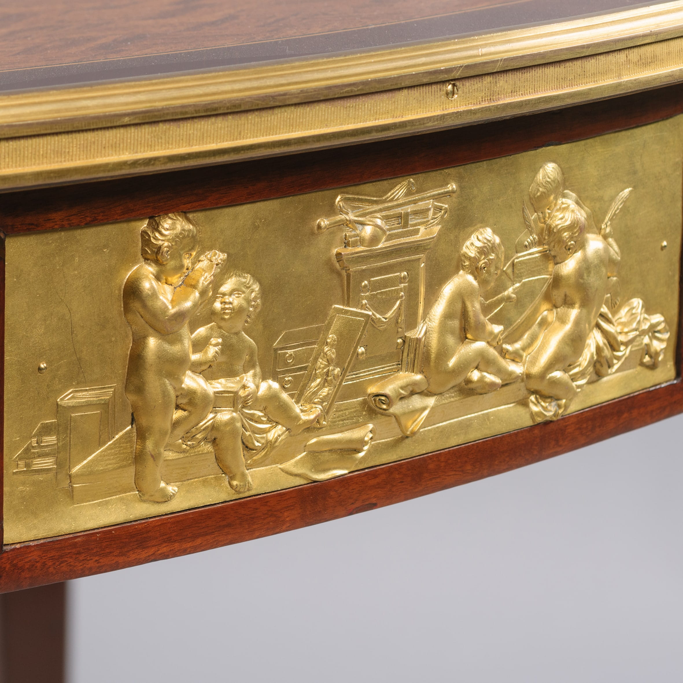 Louis XVI Style Gilt-Bronze Mounted and Parquetry Inlaid Centre Table - Image 5