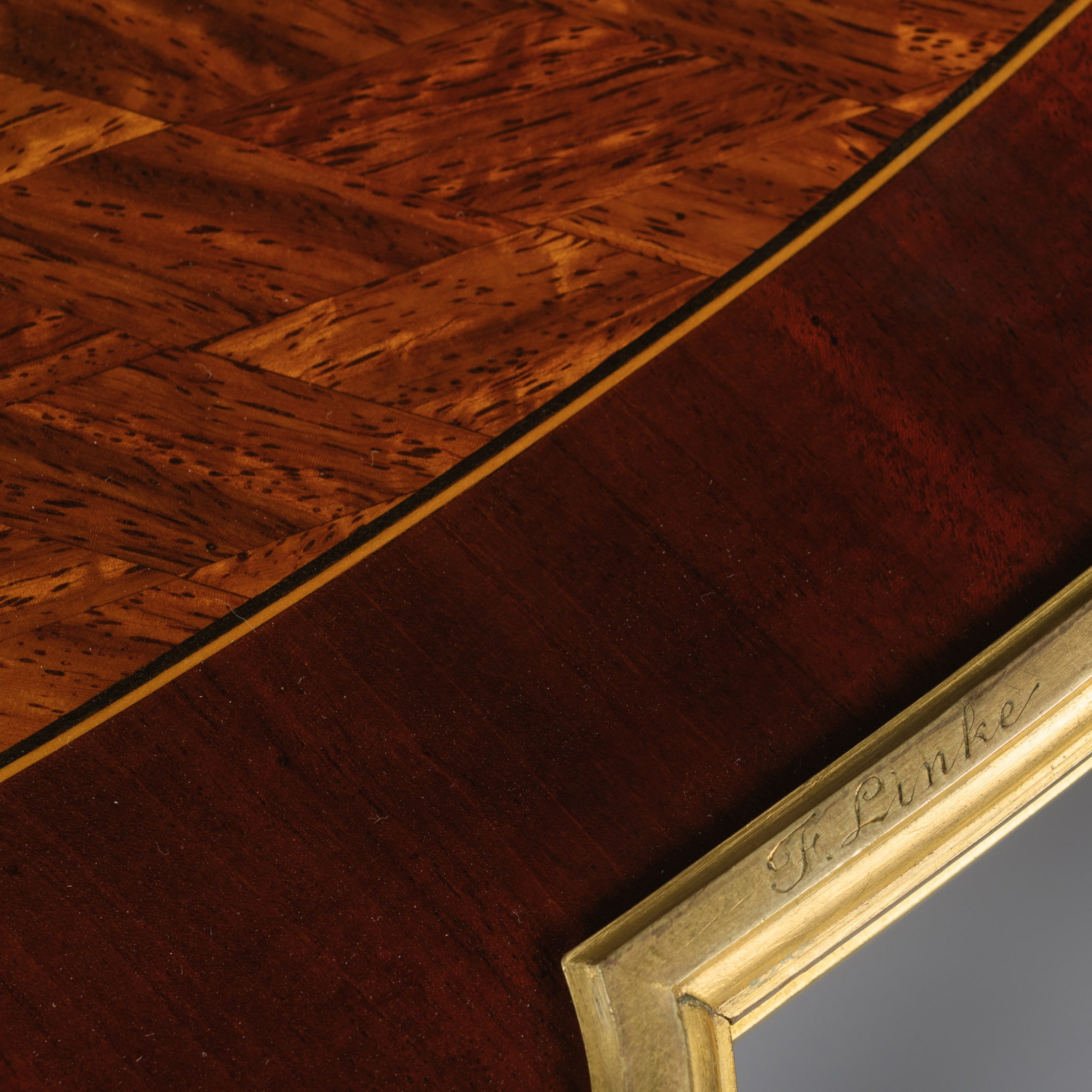 Louis XVI Style Gilt-Bronze Mounted and Parquetry Inlaid Centre Table - Image 6