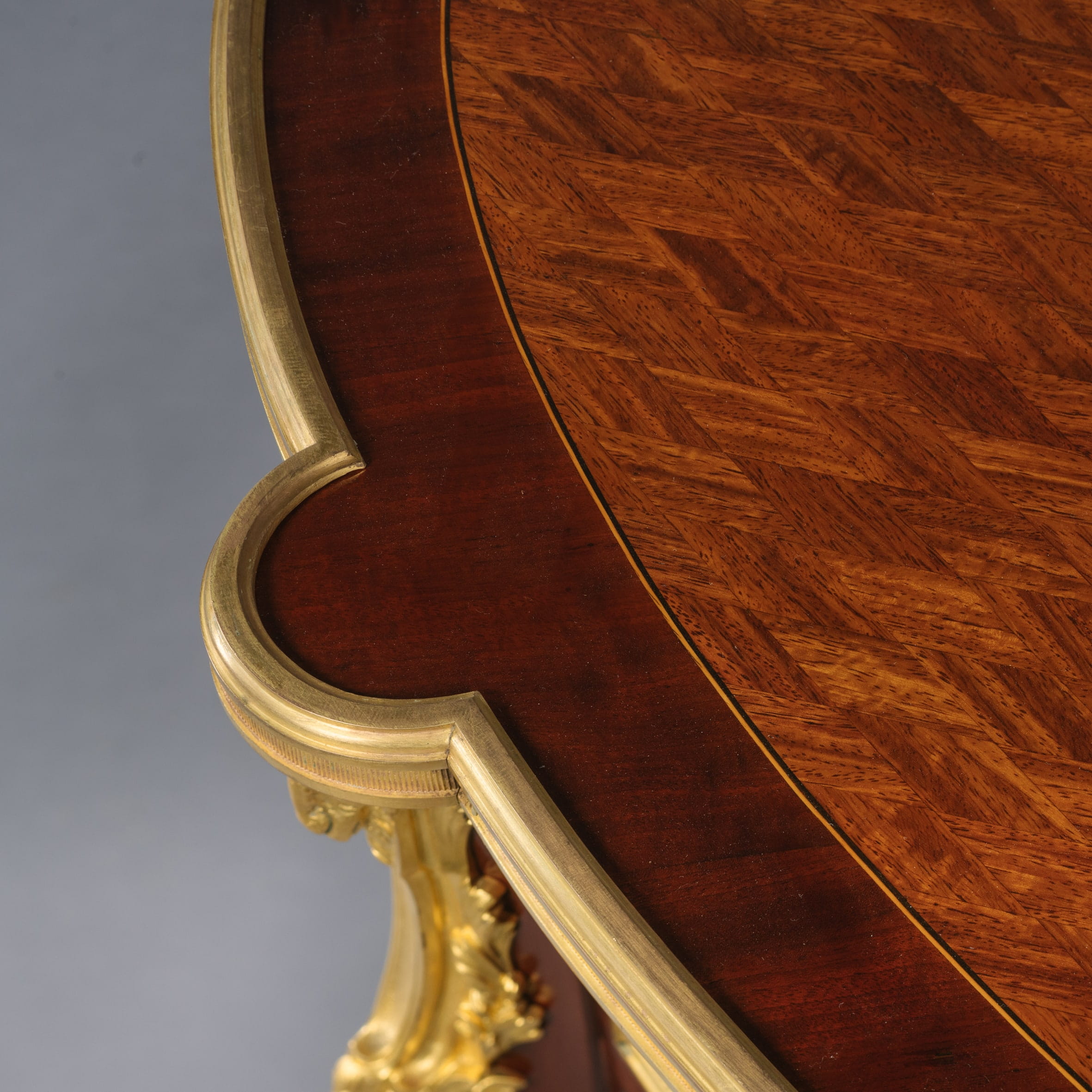 Louis XVI Style Gilt-Bronze Mounted and Parquetry Inlaid Centre Table - Image 7