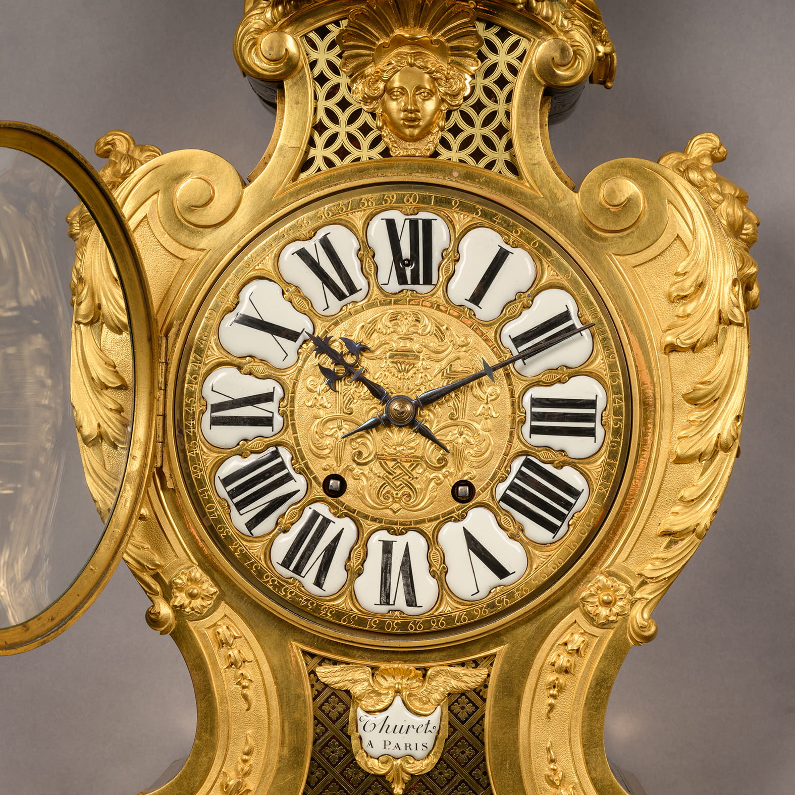 A Regence Style Gilt-Bronze and Boulle Marquetry Inlaid Grand Cartel de Applique, In the Manner of André-Charles Boulle - Image 10