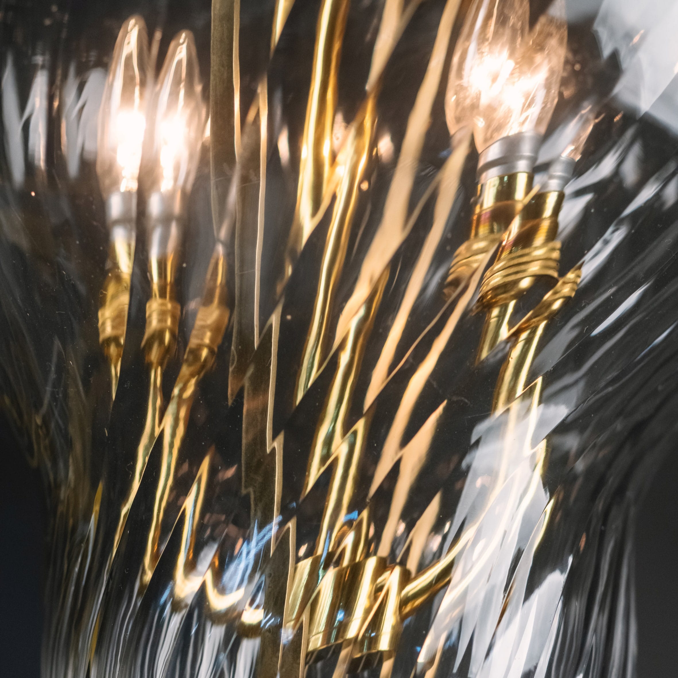 An Unusual Gilt-Bronze and Spiral Glass Lantern - Image 7