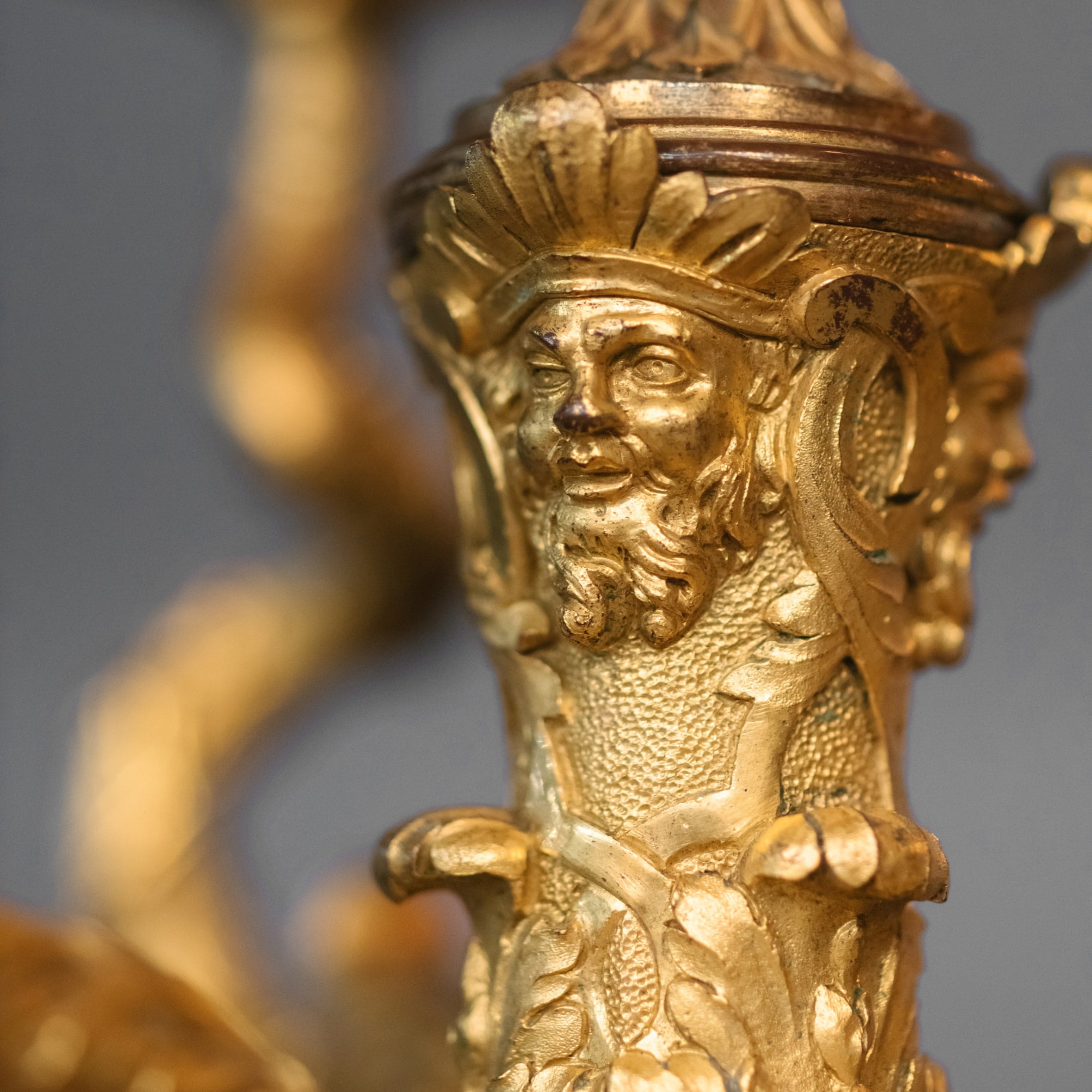A Fine Pair of Regence Style Gilt-Bronze Figural Candelabra - Image 11