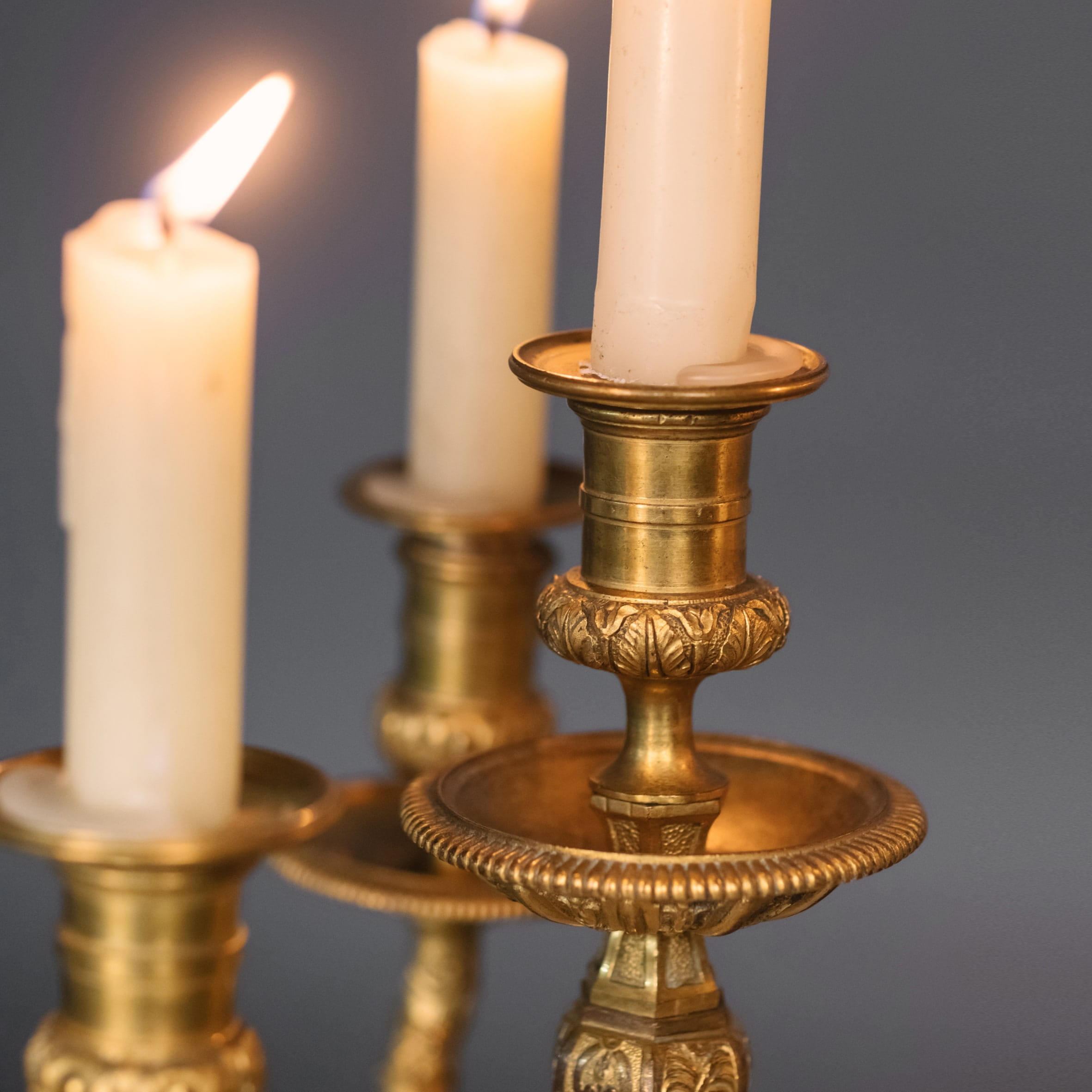 A Fine Pair of Regence Style Gilt-Bronze Figural Candelabra - Image 9