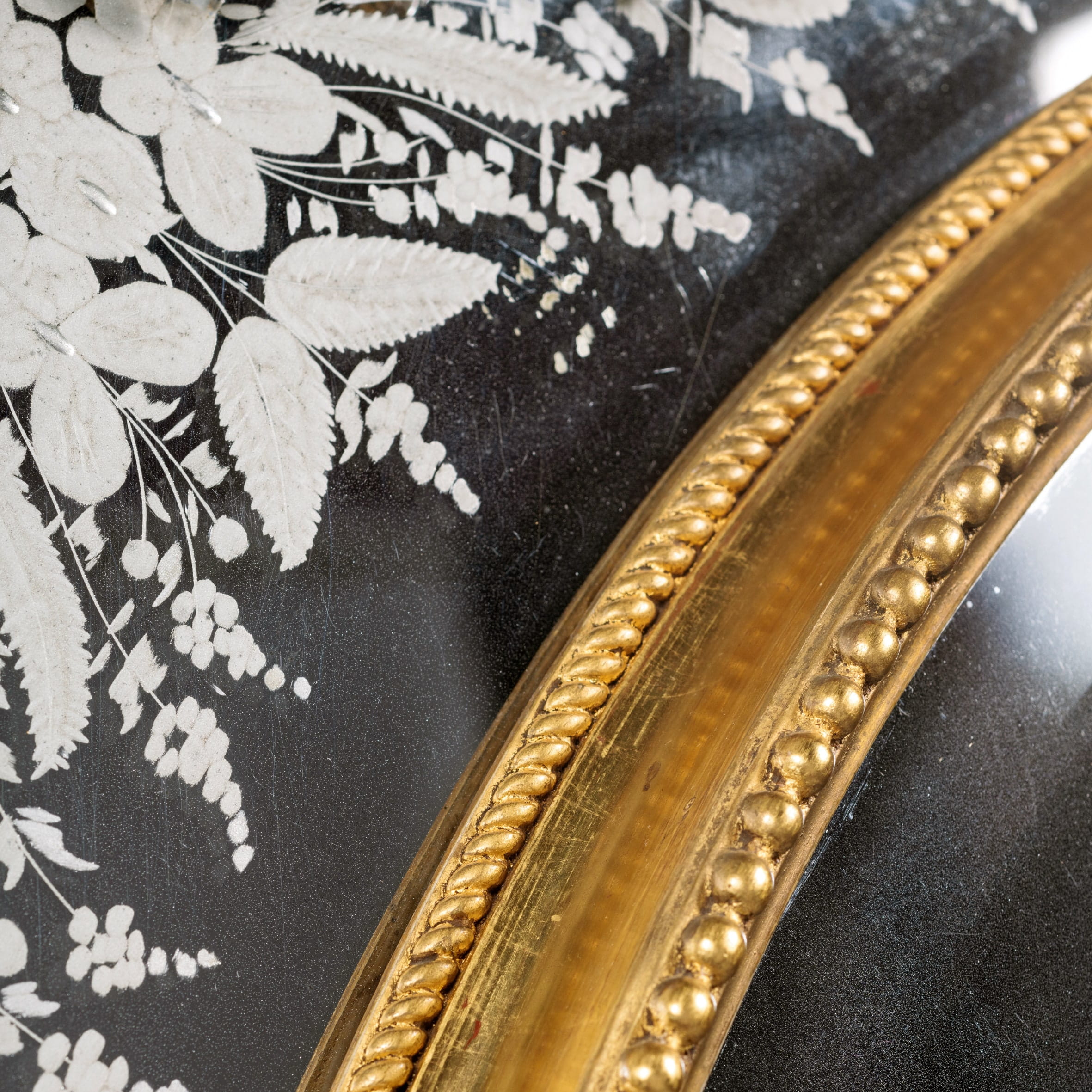 A Fine Louis XIV Style Carved Giltwood Marginal Frame Mirror - Image 8