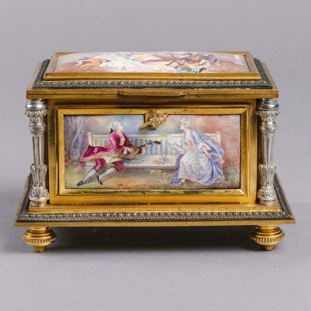 A Louis XVI Style Sèvres Style Porcelain Mounted Jewellery Box - Image 2